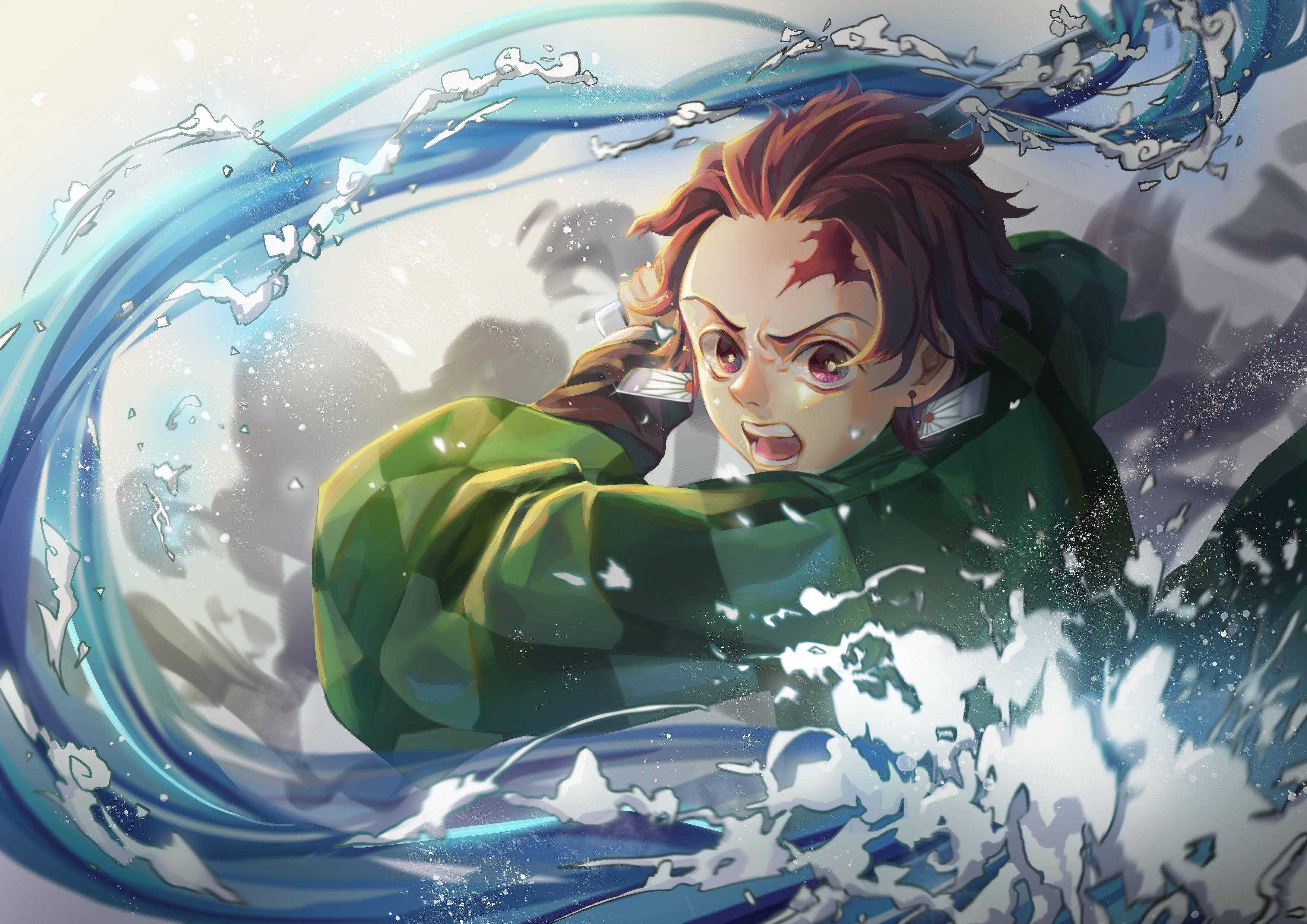 Demon Slayer Tanjiro yhdeksäs muoto Taustakuvat
