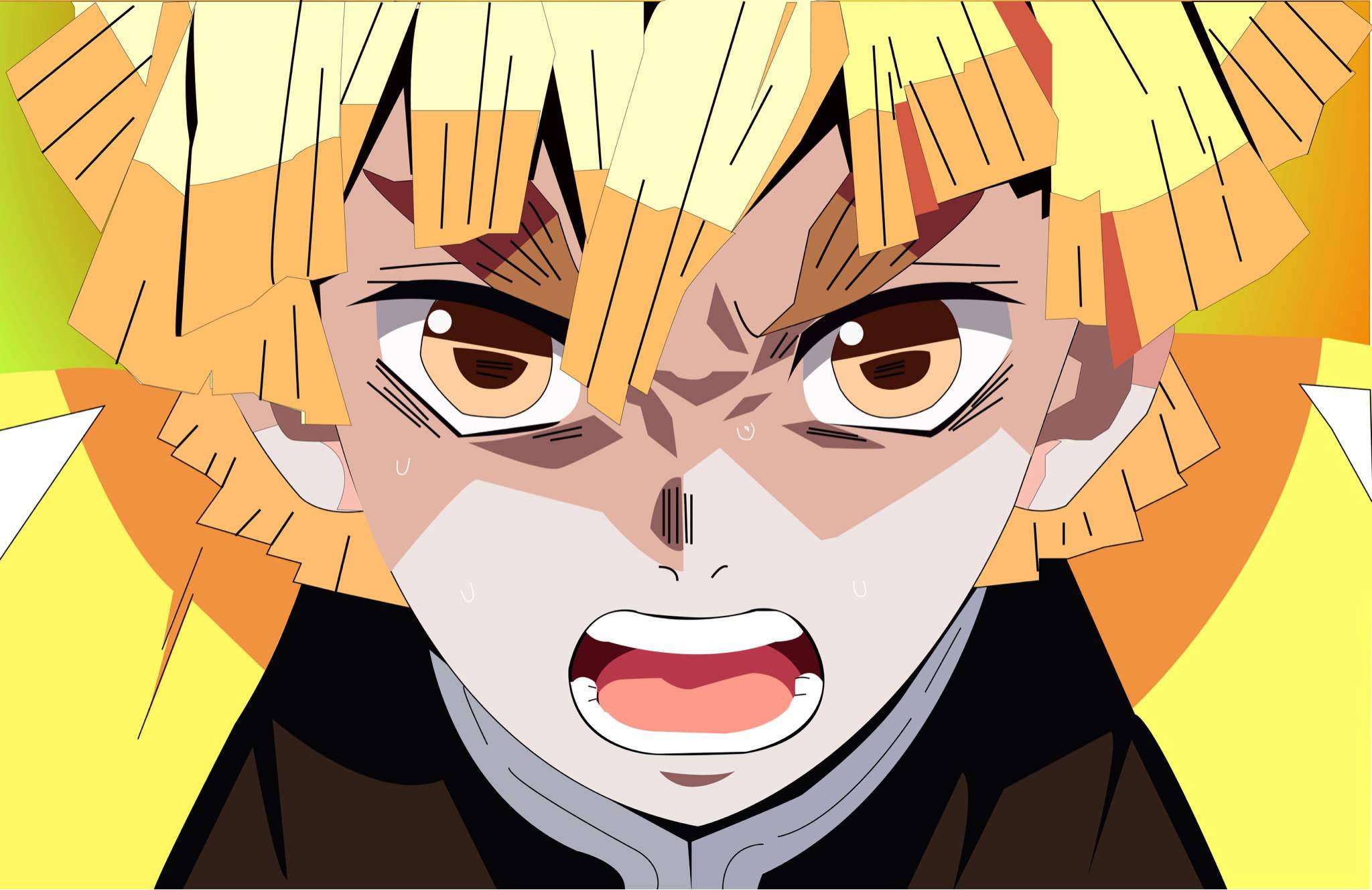 Demon Slayer Zenitsu lähikuva Taustakuvat