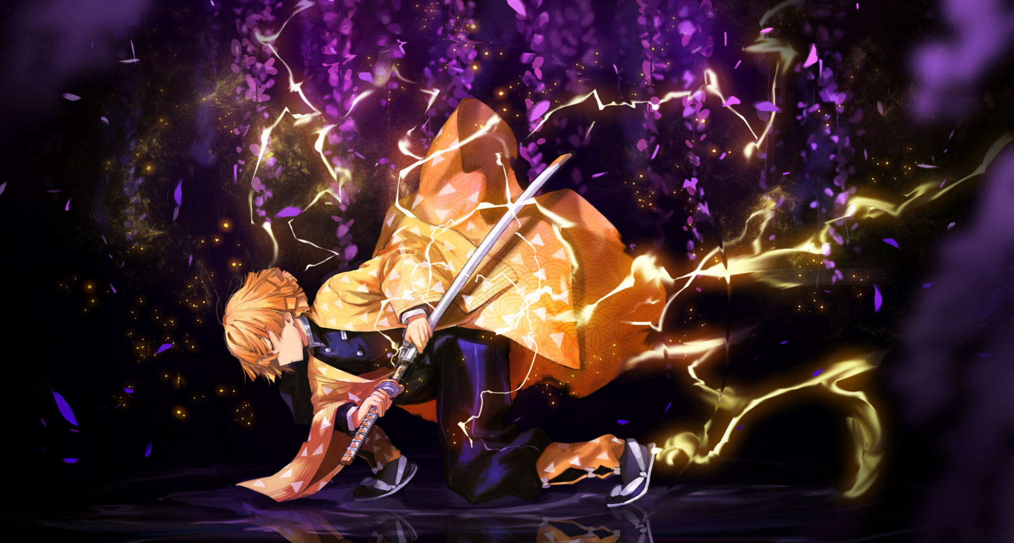 Demon Slayer Zenitsu maassa Taustakuvat