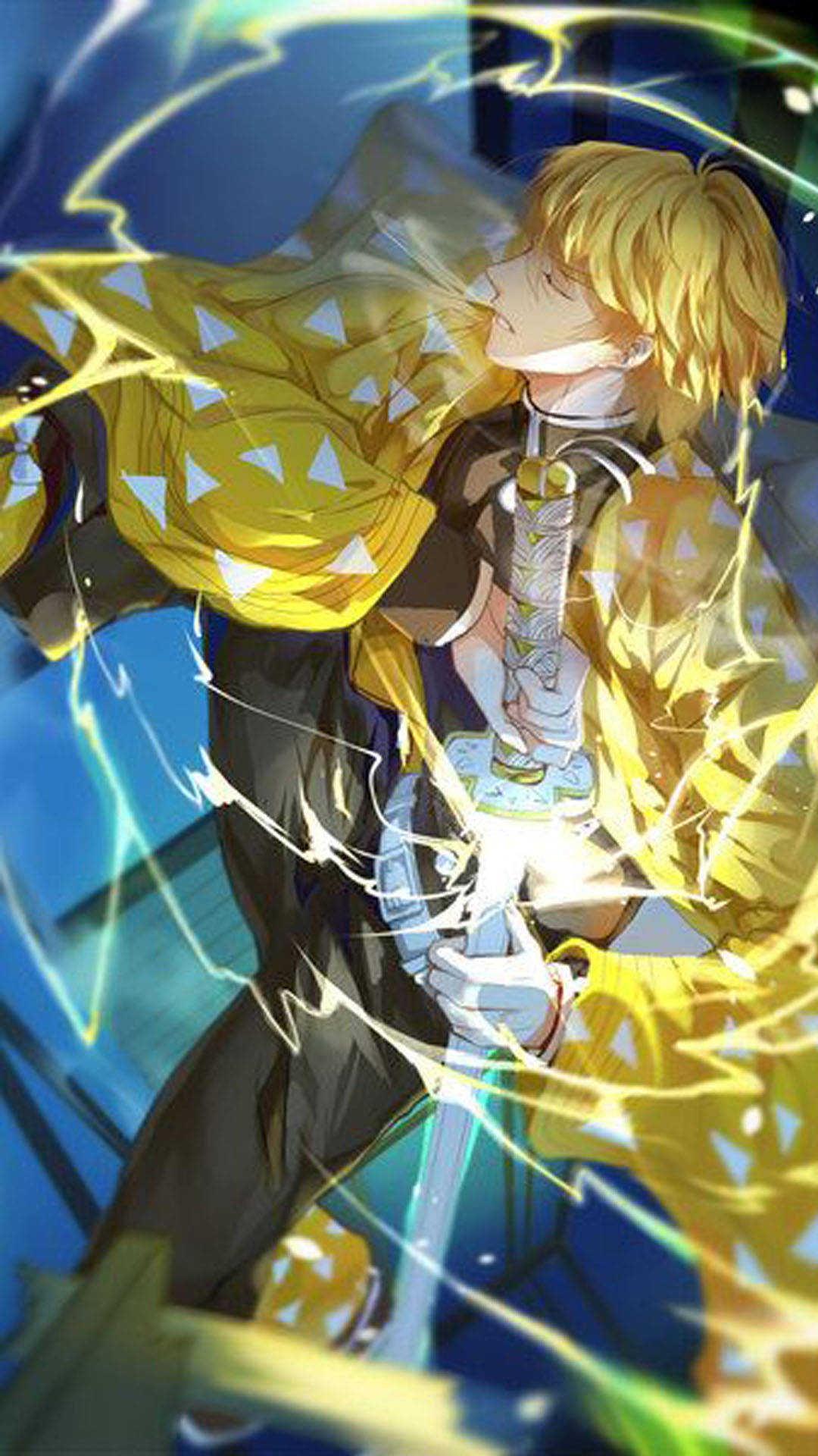 Demon Slayer Zenitsu miekkapyörre Taustakuvat