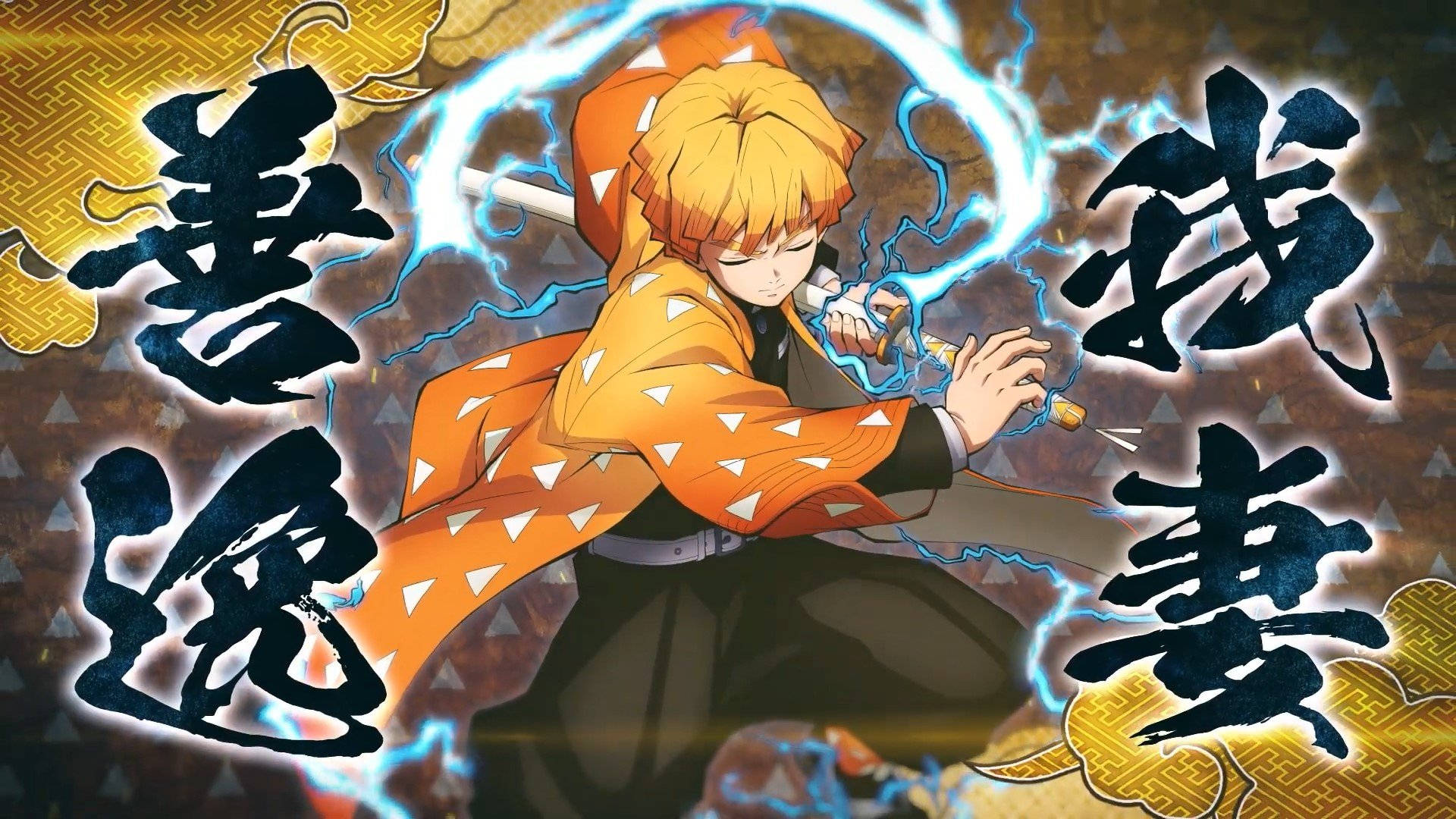 Demon Slayer Zenitsu taistelussa Taustakuvat