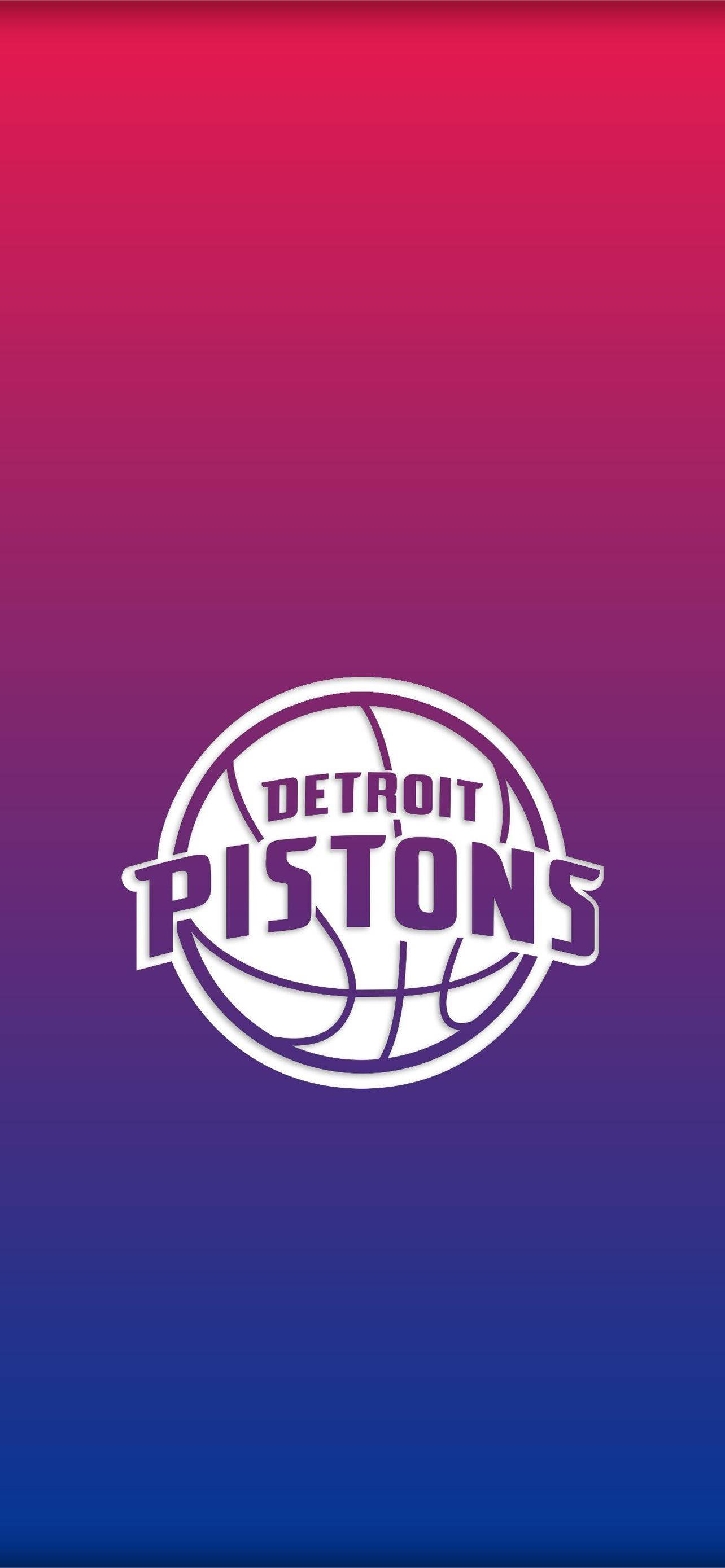 Detroit Pistons Kaksisävyinen Valkoinen Logo Taustakuvat