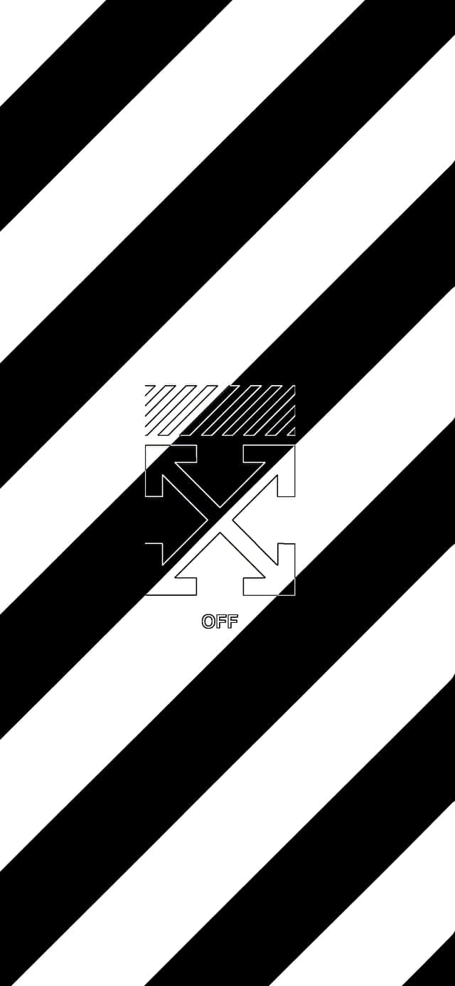 Diagonaalinen raitakuvio Off White iPhone Taustakuvat