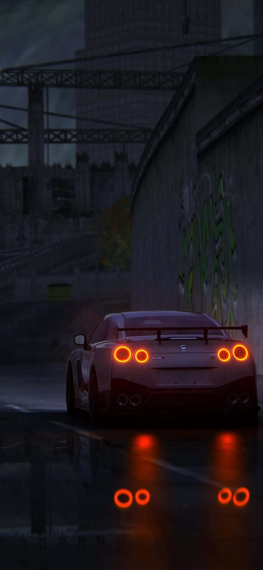 Digitaalinen yökuva Nissan R35 Gtr:stä Taustakuvat