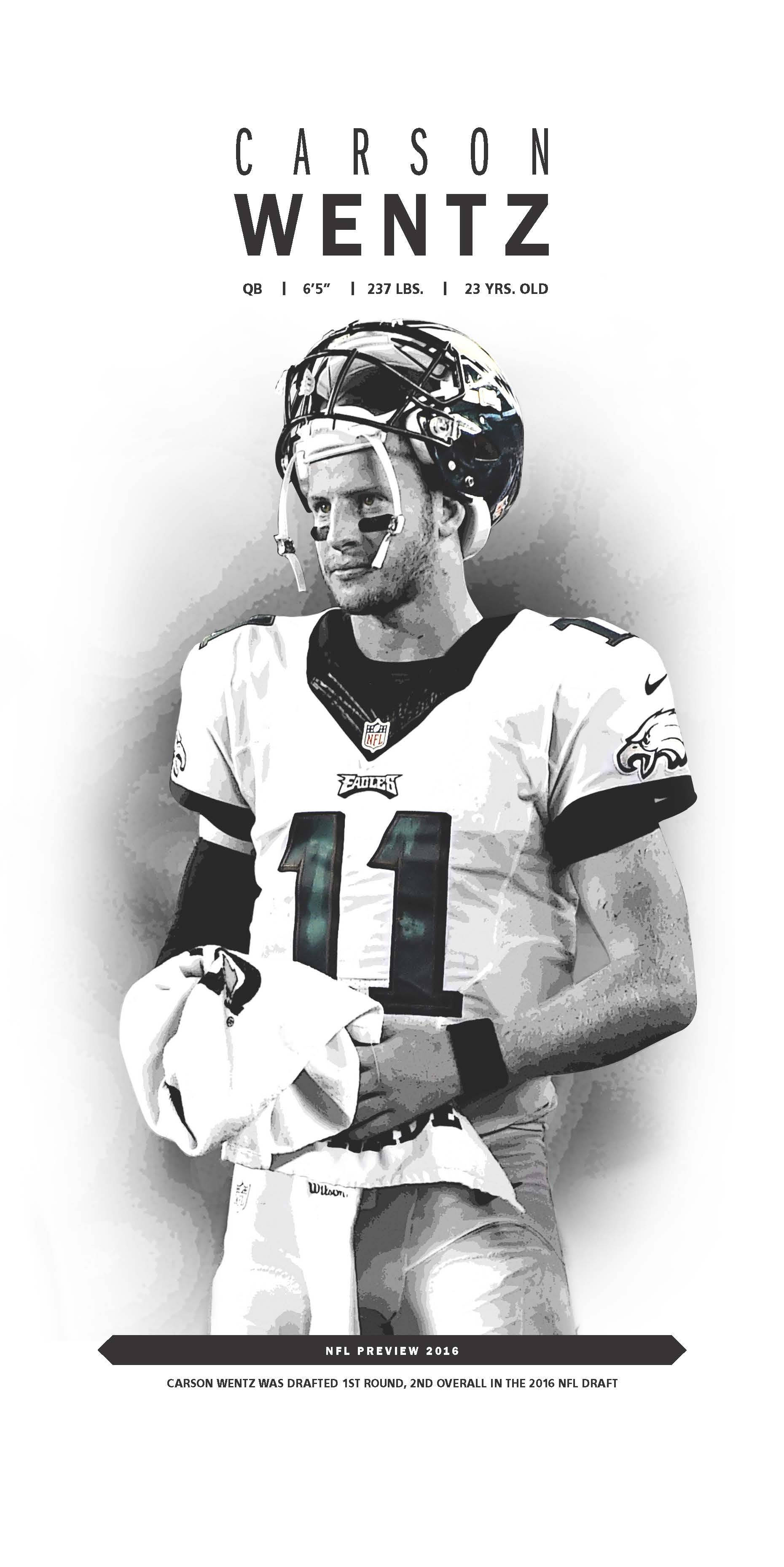 Digitaalisesti maalattu Carson Wentz Taustakuvat