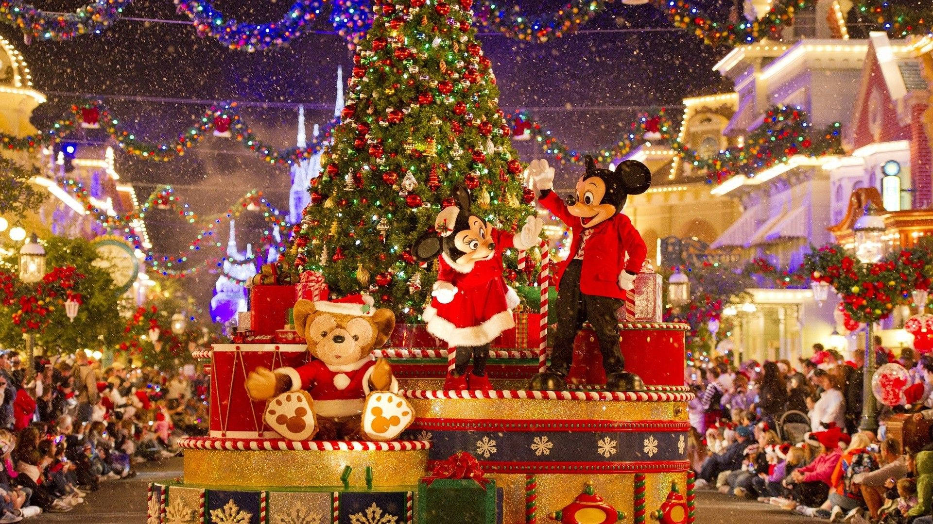 Disney 1920x1080 HD Mickey ja Minnie Jouluesitys Taustakuvat