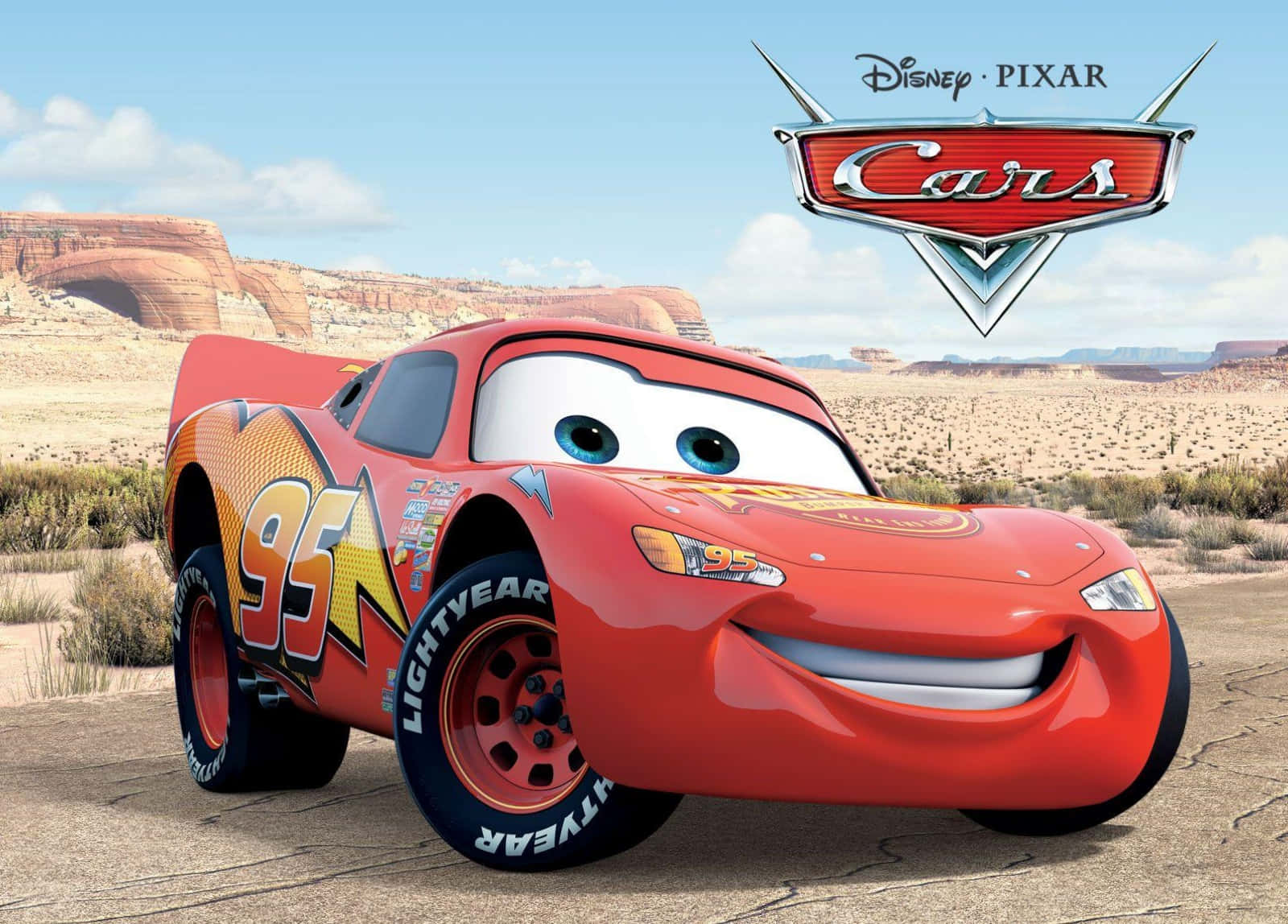 Disney Cars -hahmo Salama McQueen Radiator Springsissa Taustakuvat