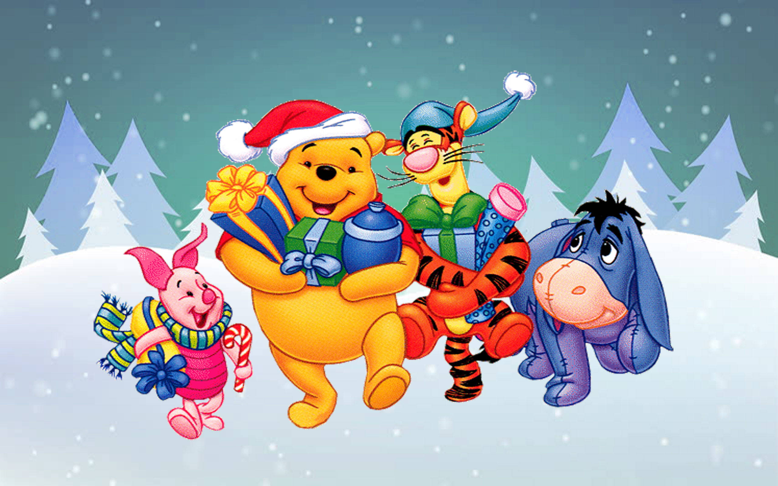 Disney Nalle Puh Jouluteema Taustakuvat