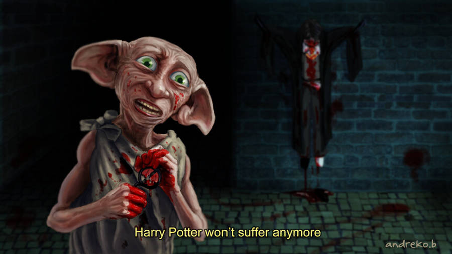 Dobby viimeistelemässä Harry Potter -fanitaidetta Taustakuvat