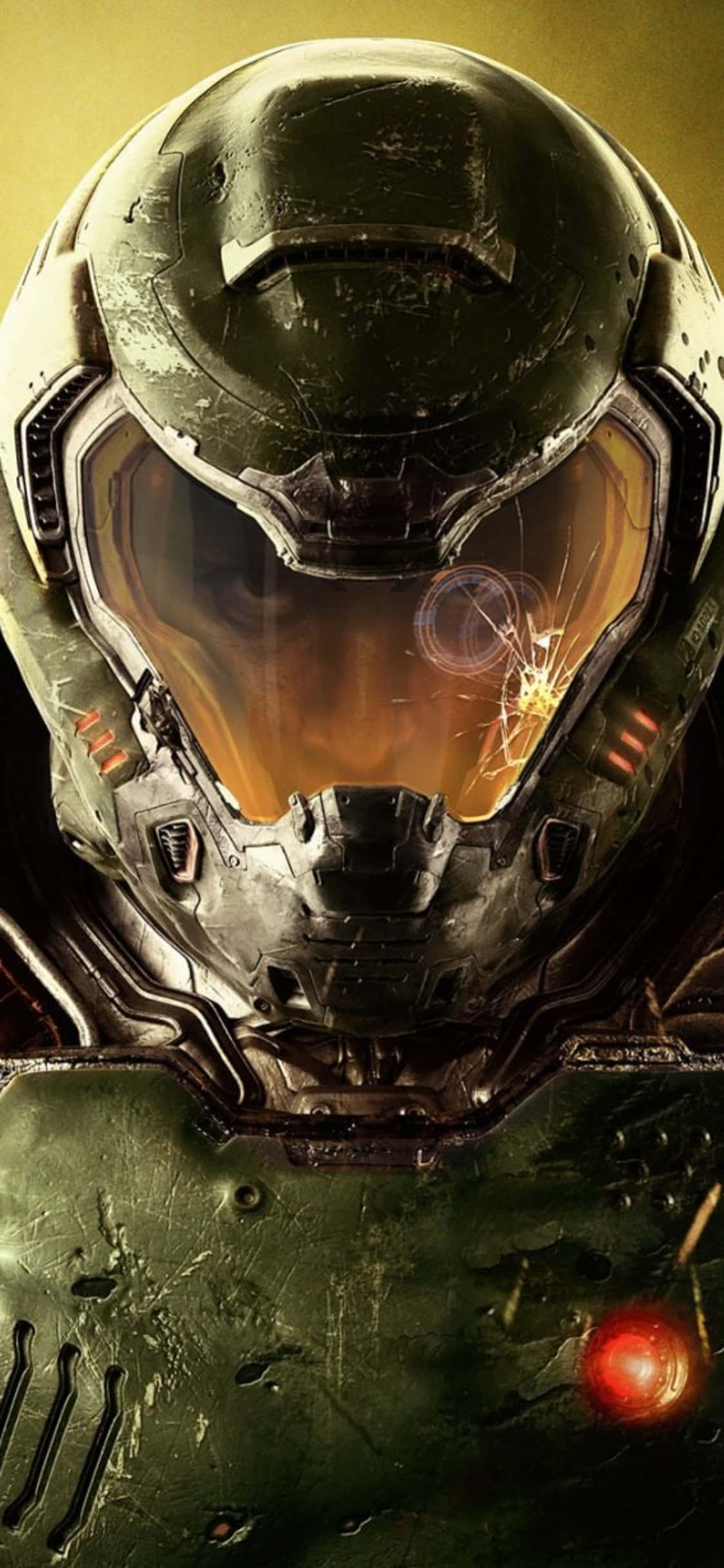 Doomguy-kypärä iPhone Xs Doom -taustakuva Taustakuvat