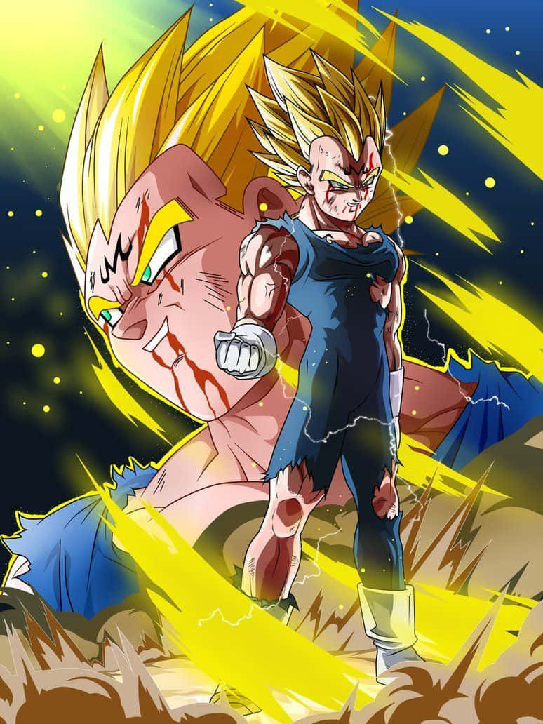 Dragon Ball Majin Vegeta Hymy Digitaalinen Taide Taustakuvat