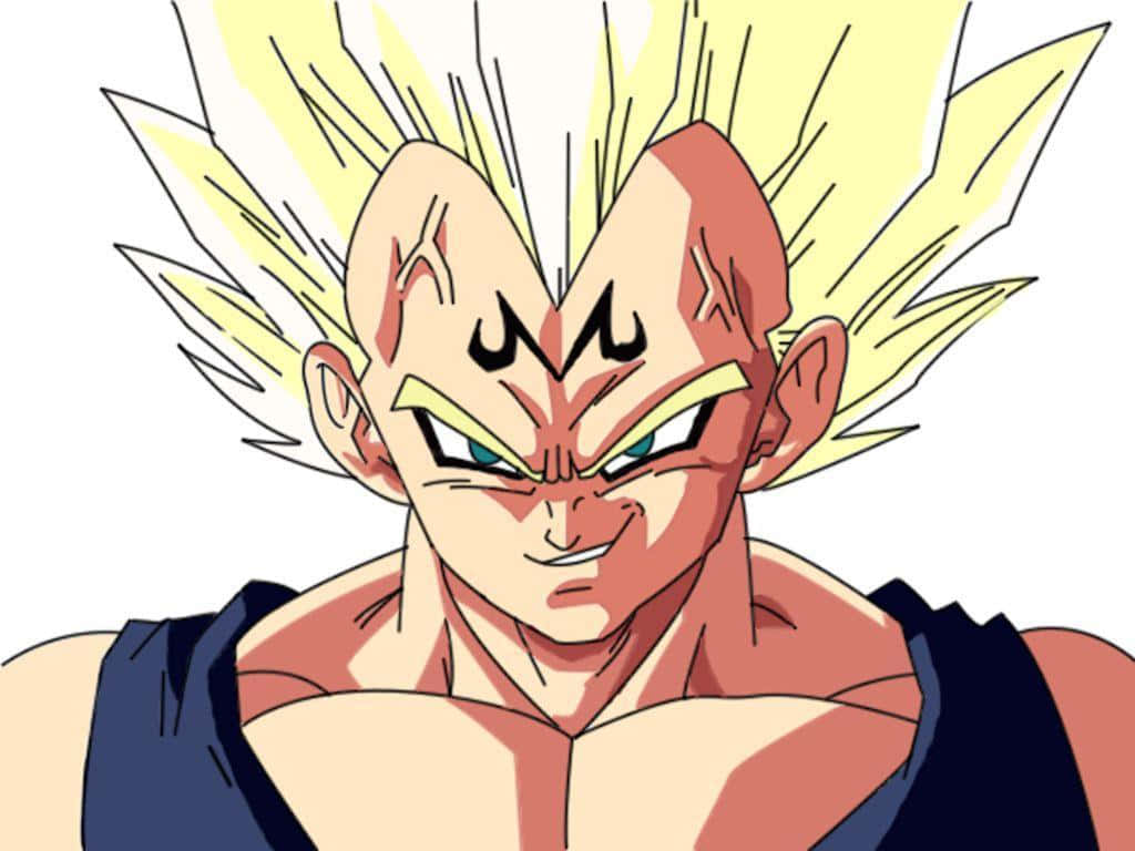 Dragon Ball Majin Vegeta Hymy Valkoinen Tausta Taustakuvat