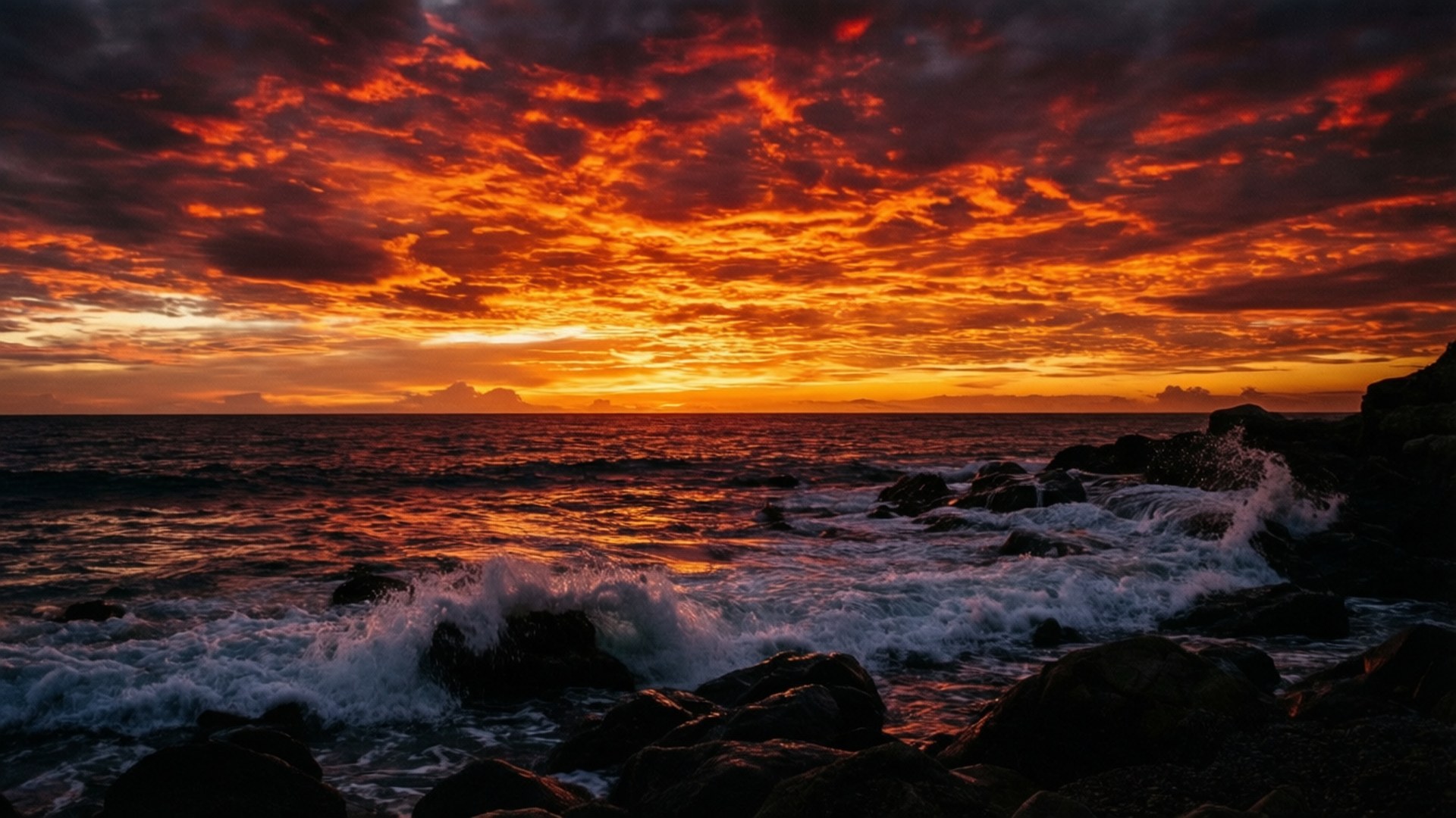 Dramaattinen kallioinen auringonlasku Taustakuvat