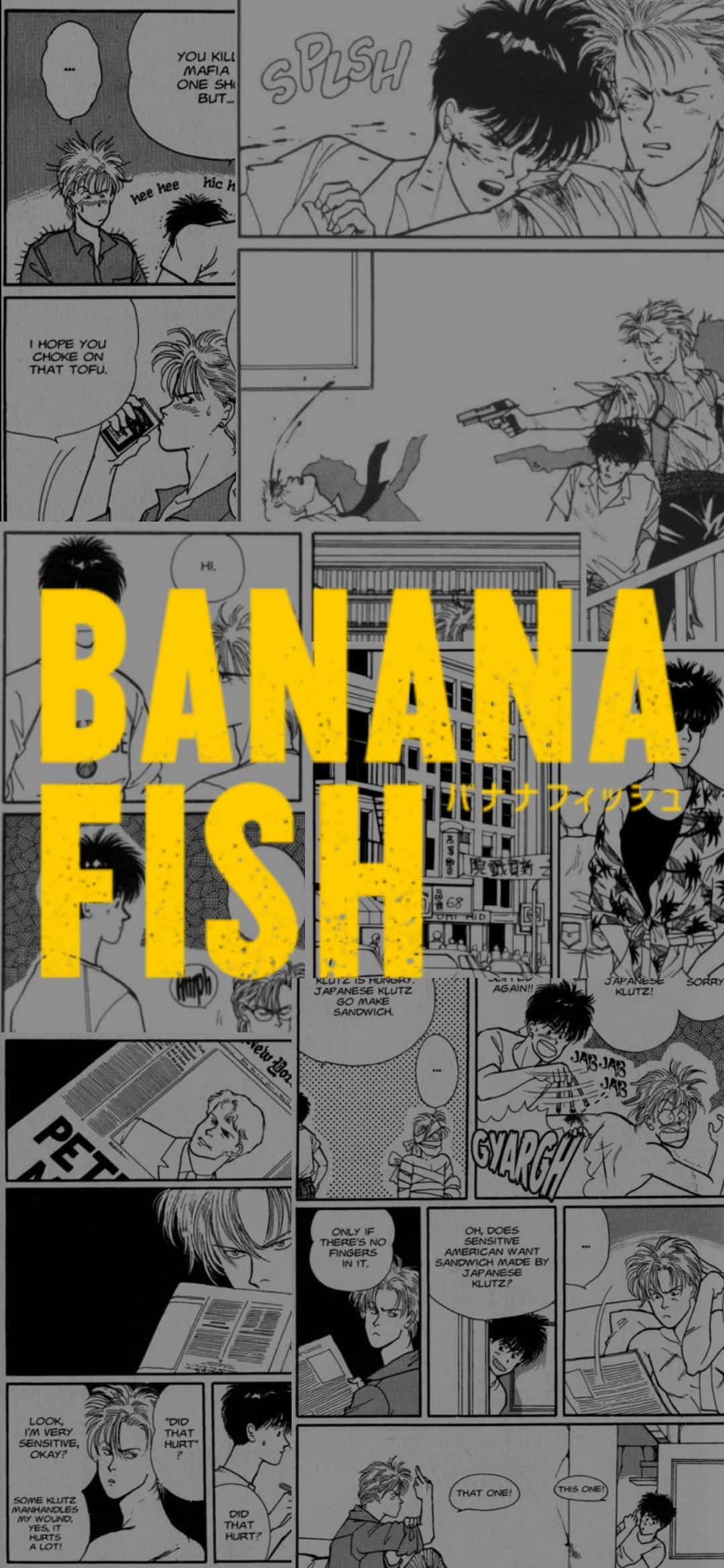 Dynaaminen kaksikko toiminnassa – Ash Lynx ja Eiji Okumura elokuvasta Banana Fish Taustakuvat