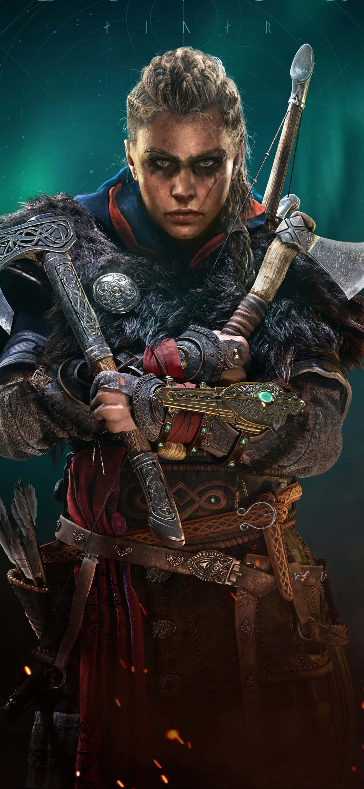 Eeppinen Assassin's Creed Valhalla -taustakuva iPhone XS Maxille Taustakuvat