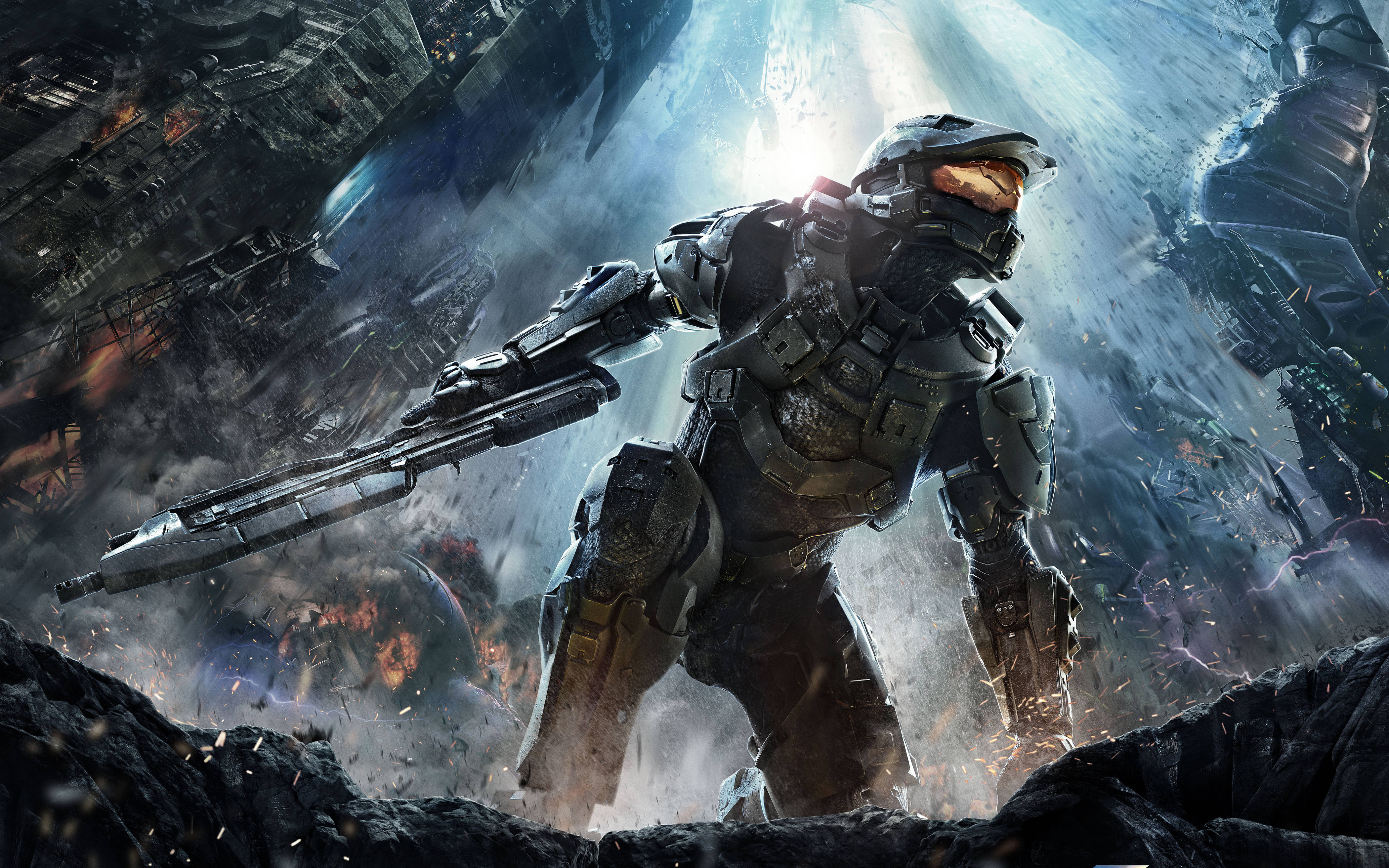 Eeppinen Halo Master Chief -kohtaus 4K-pelipuhelimella Taustakuvat