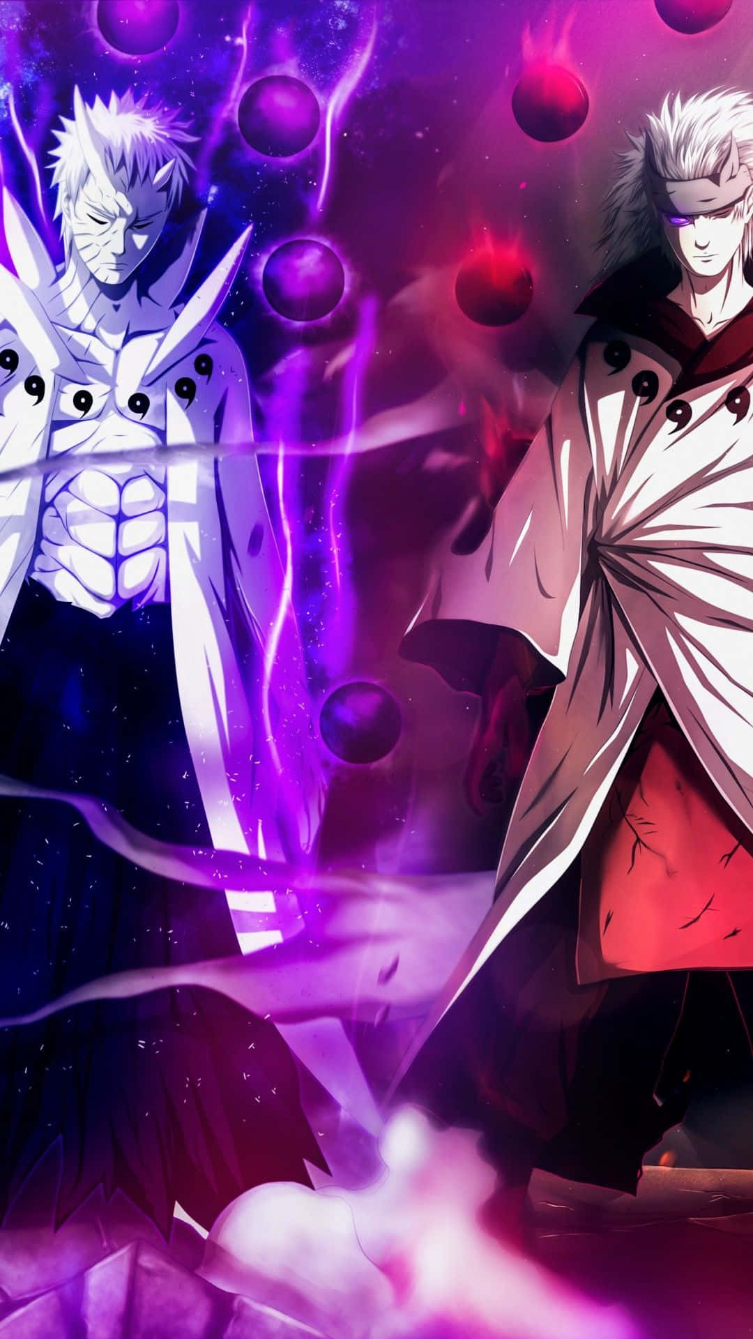 Eeppinen Naruto-taistelukohtaus - Puhelimen taustakuva Taustakuvat