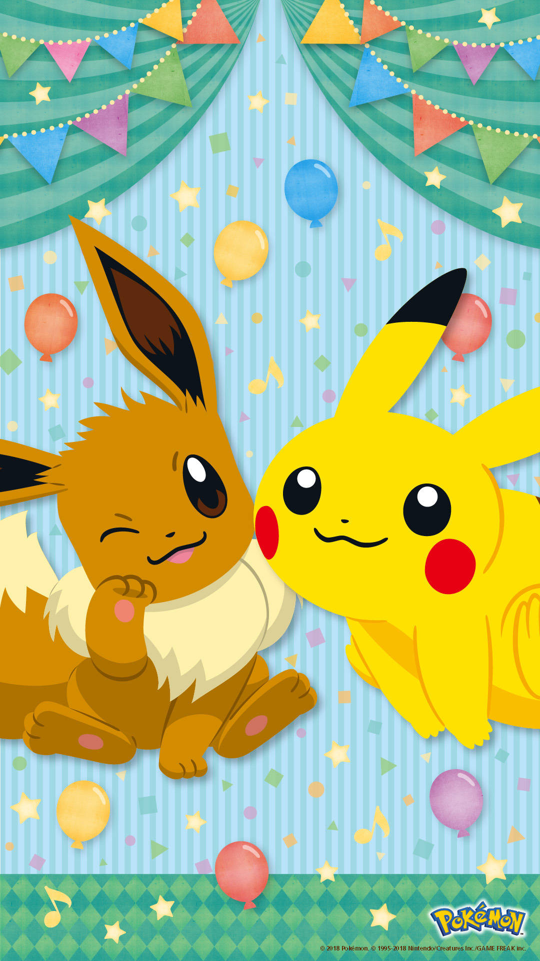 Eevee ja Pikachu iPhone Taustakuvat