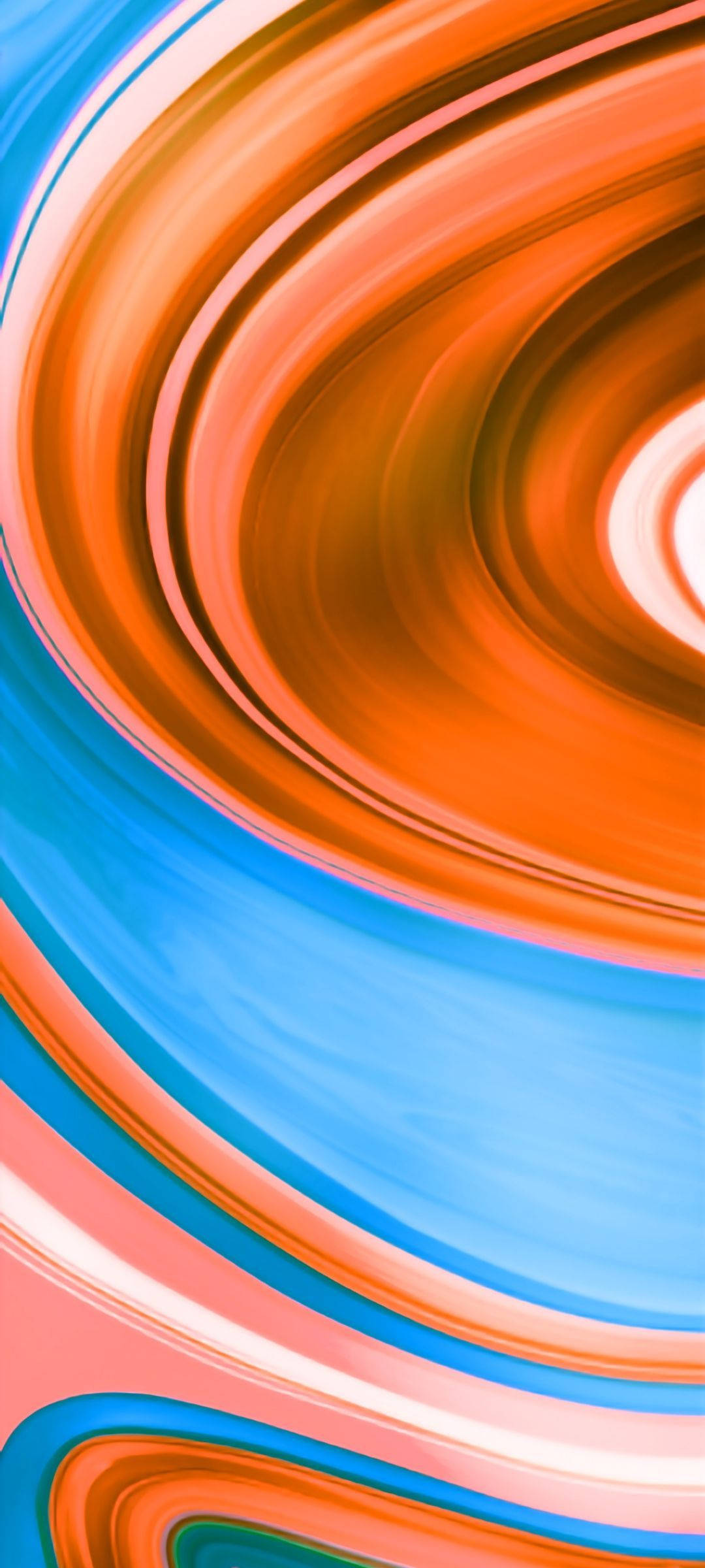 Elävä ja moderni Redmi 9 oranssi-sinisessä liukuvärissä Taustakuvat