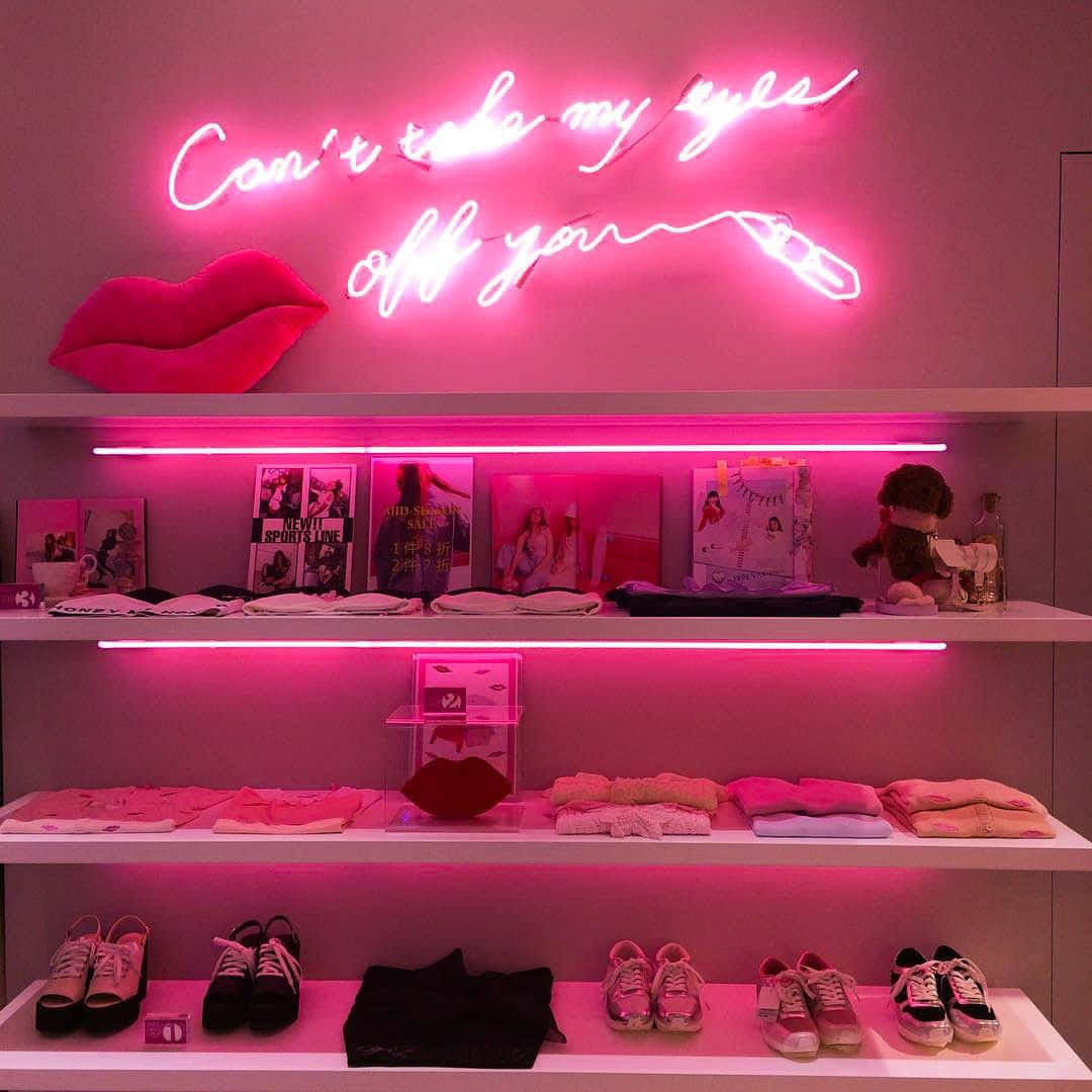 Elävä ja silmiinpistävä neonpinkki estetiikka Taustakuvat