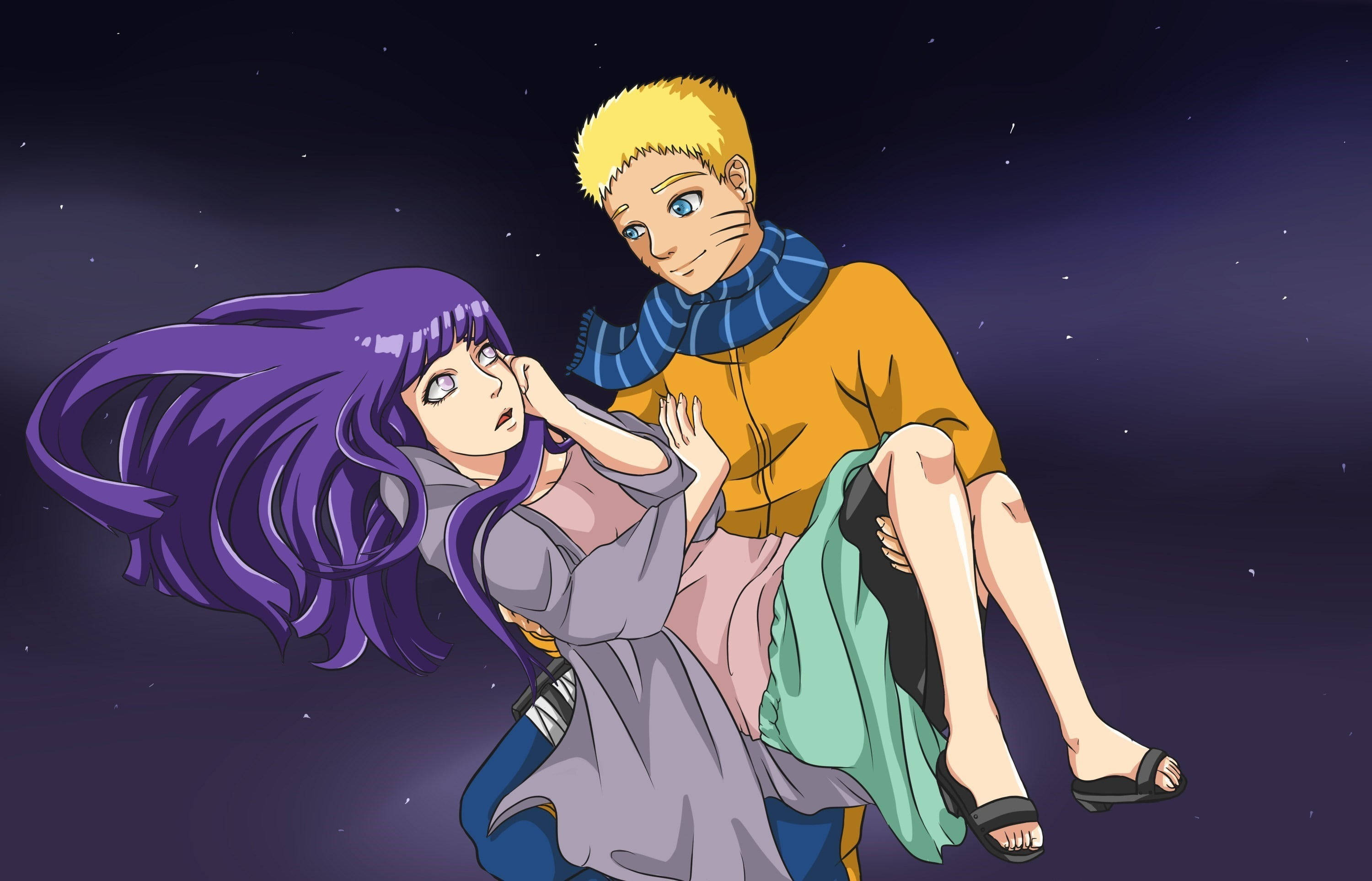 Elävä Naruto kantaa Hinataa Taustakuvat