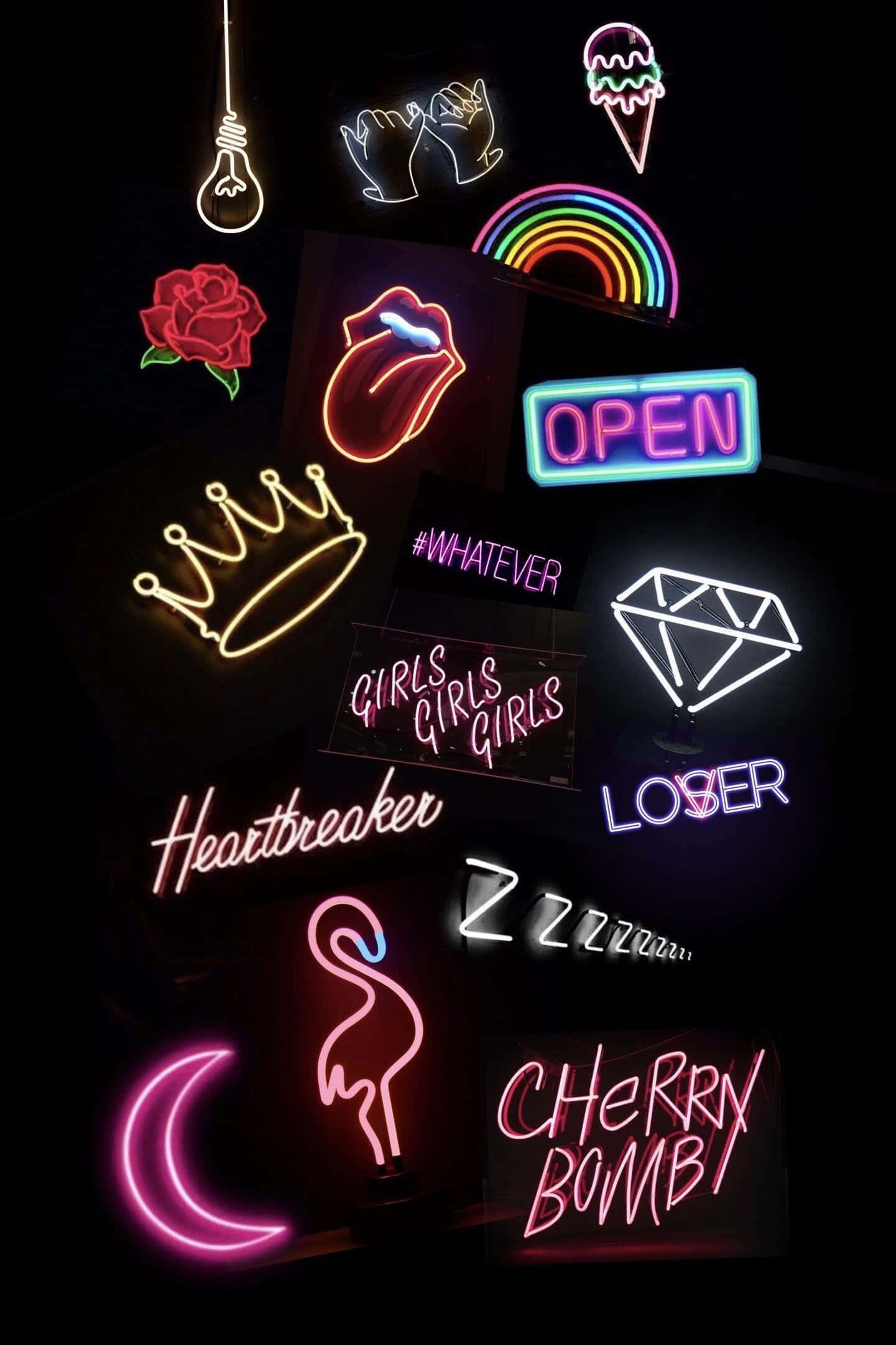 Elävät värit luovat lumoavan neon-estetiikan Taustakuvat