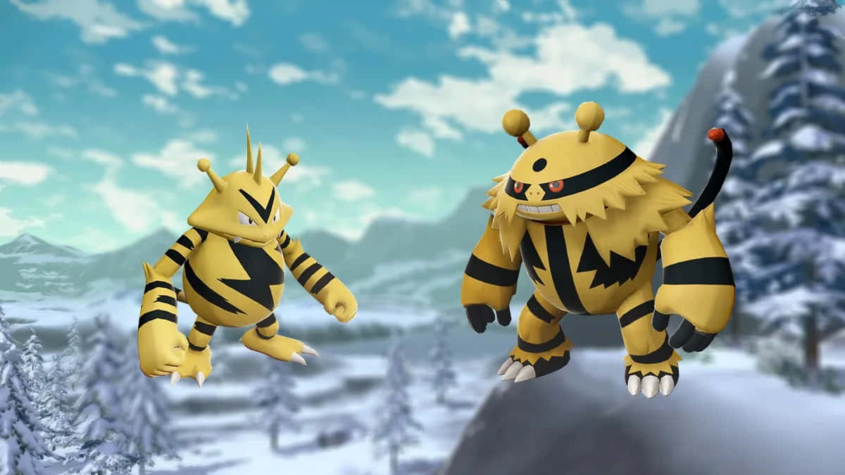 Electabuzz ja Electivire Alabasterijäätiköllä Taustakuvat