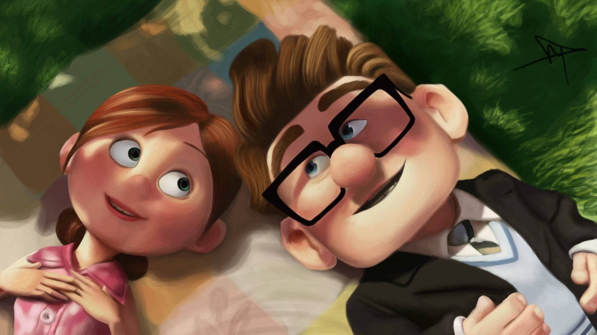 Ellie ja Carl Fredricksen elokuvasta Up Taustakuvat