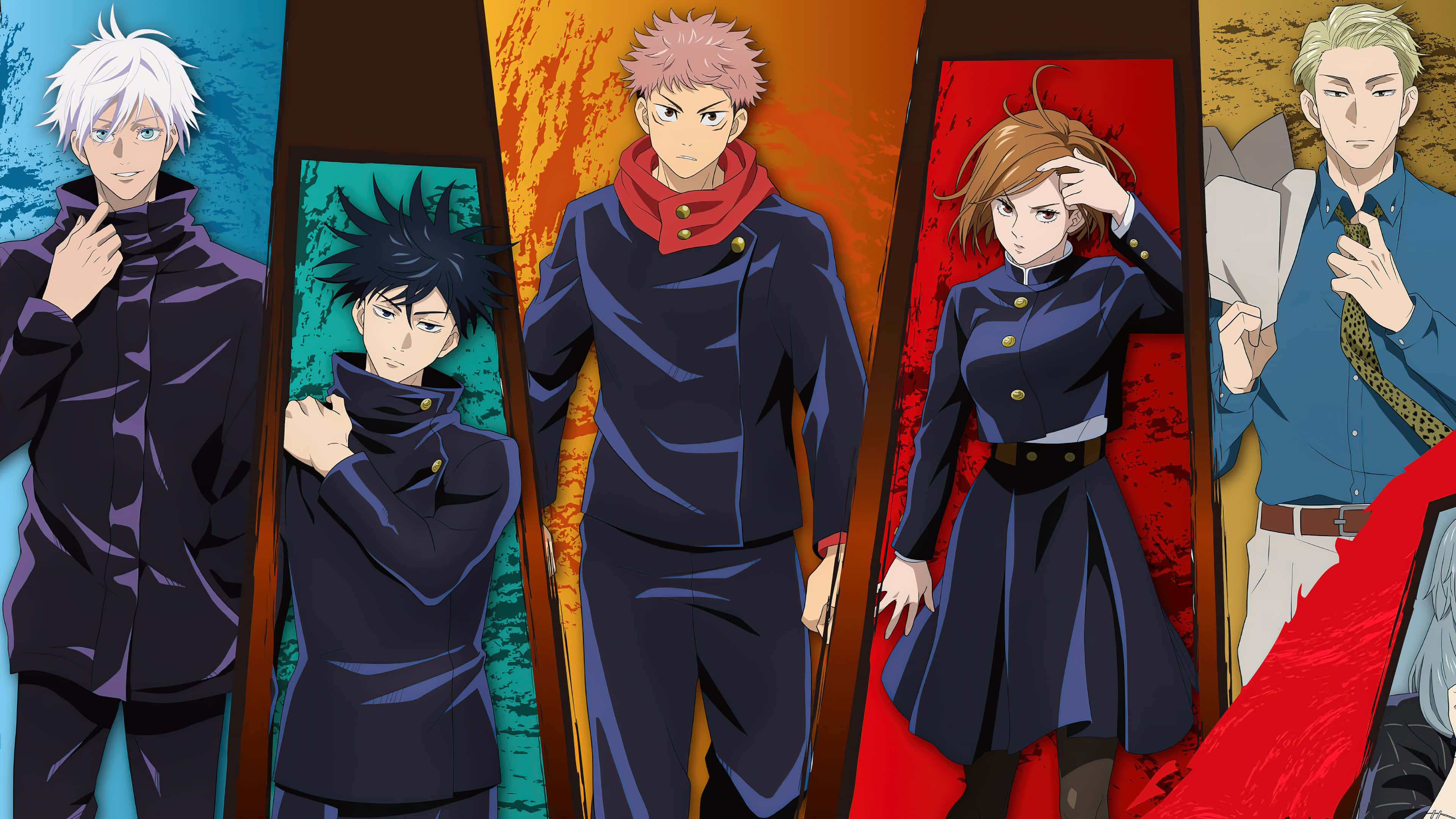 Elokuvamainen kollaasi kaikista suosikki-animehahmoistasi Taustakuvat