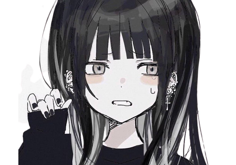 Emo-tyttö synkkä anime profiilikuva Taustakuvat