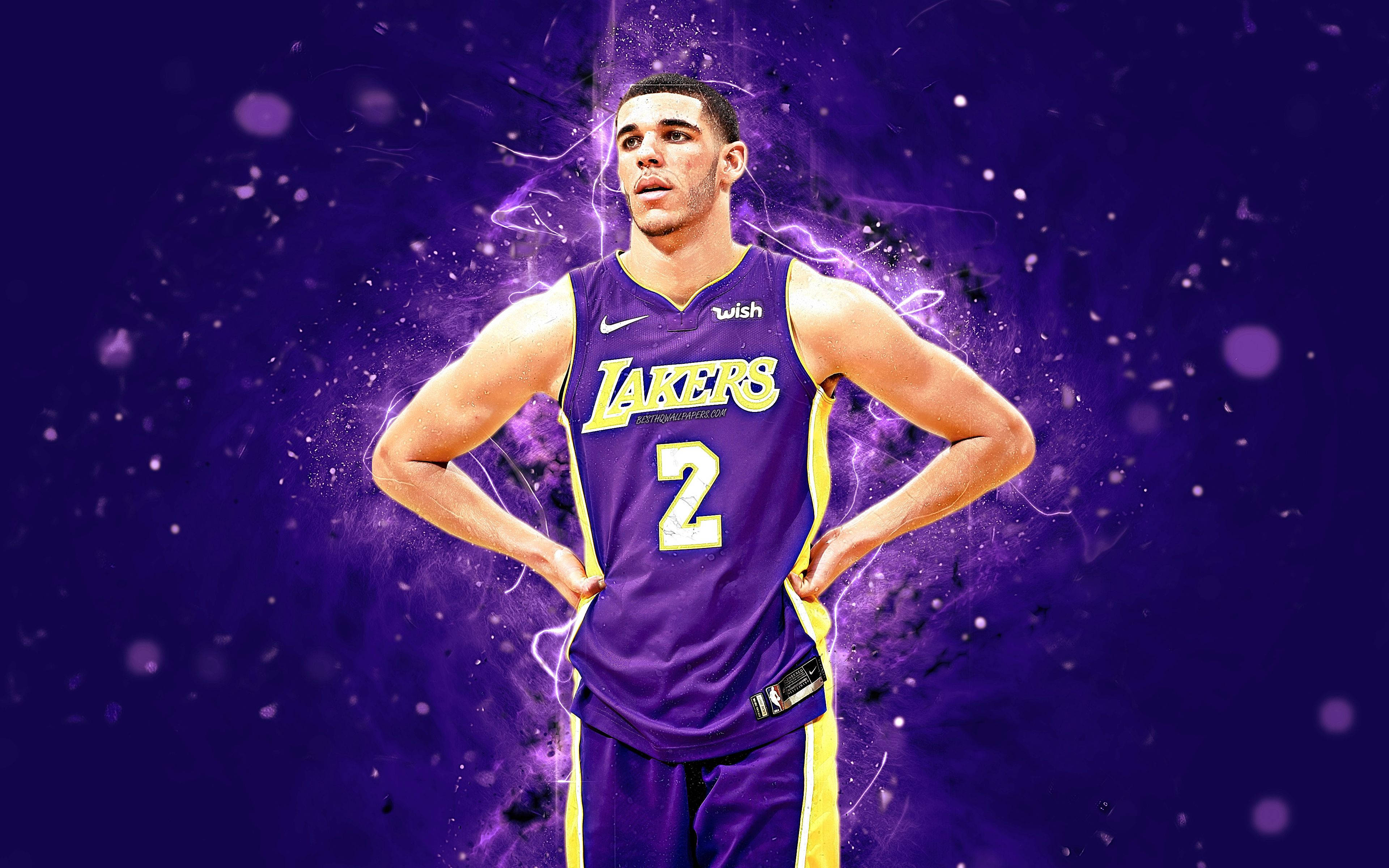 Entinen Lakers-pelaaja Lonzo Ball Taustakuvat