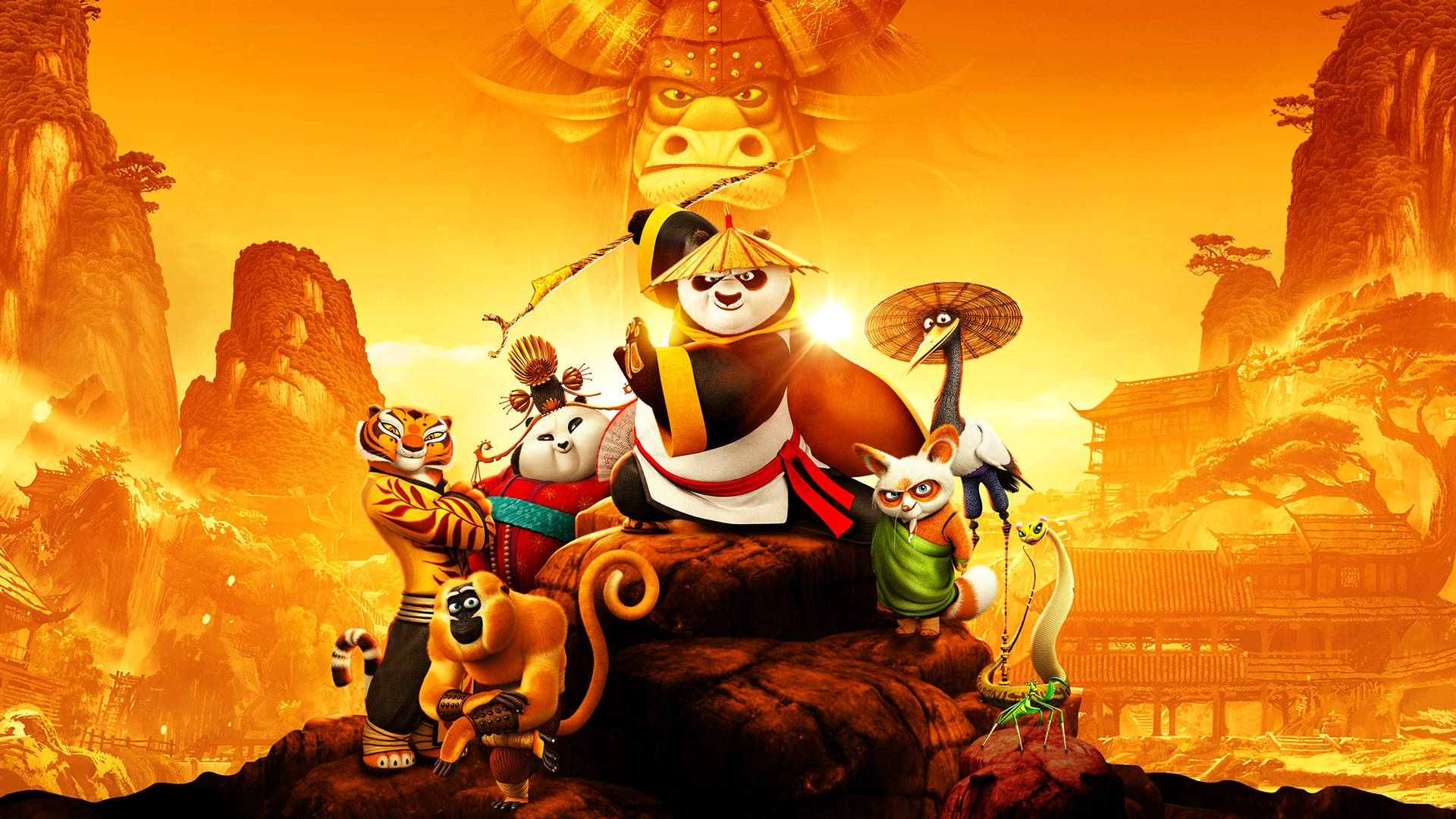 Epic Kung Fu Panda Ystävien Kanssa Taustakuvat
