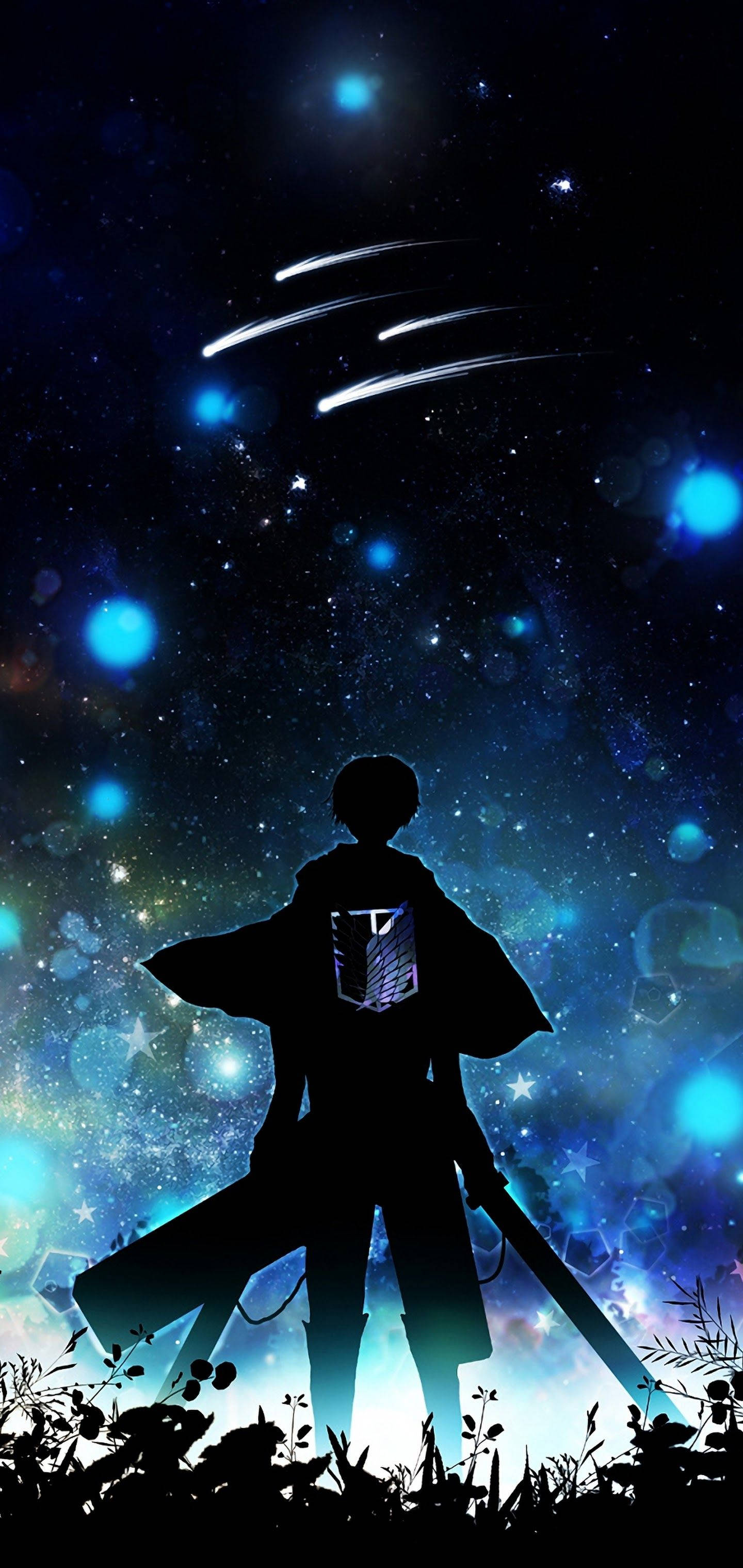 Erenin siluetti Attack on Titan iPhone Taustakuvat
