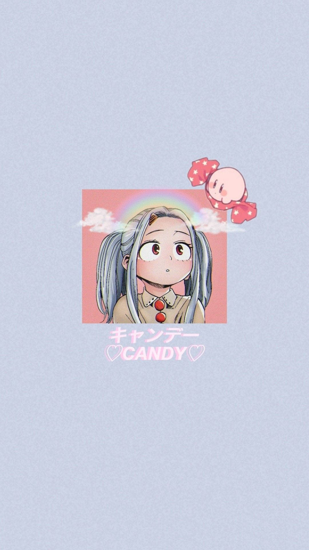 Eri ja Kirby — Söpö anime GIF Taustakuvat