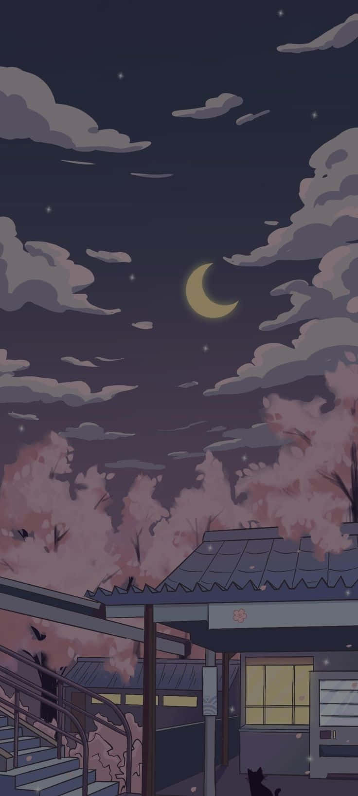 Esteettinen anime-tausta uskomattomilla visuaaleilla Taustakuvat
