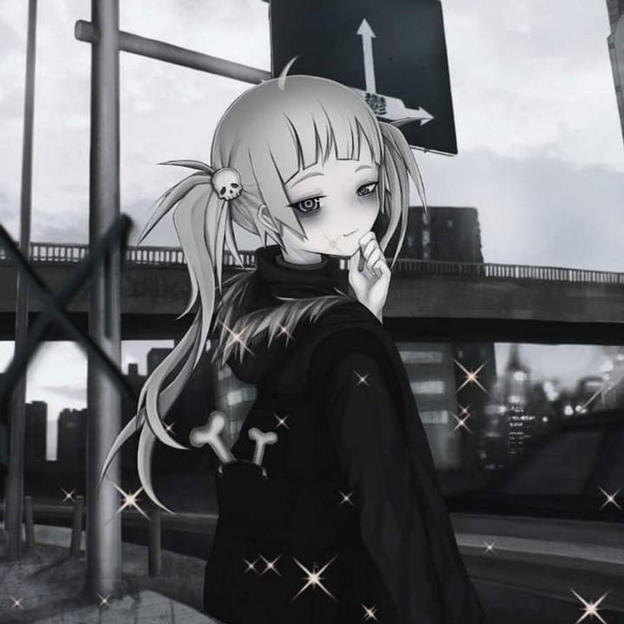 Esteettinen anime goottiemotyttö Taustakuvat