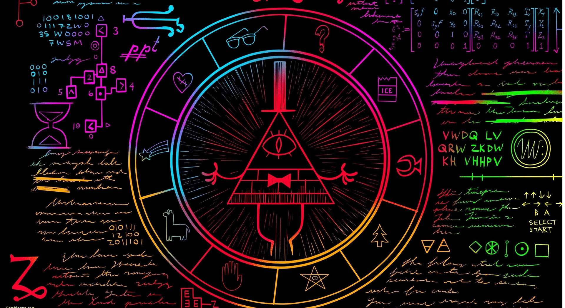 Esteettinen Bill Cipher -kannettava Taustakuvat