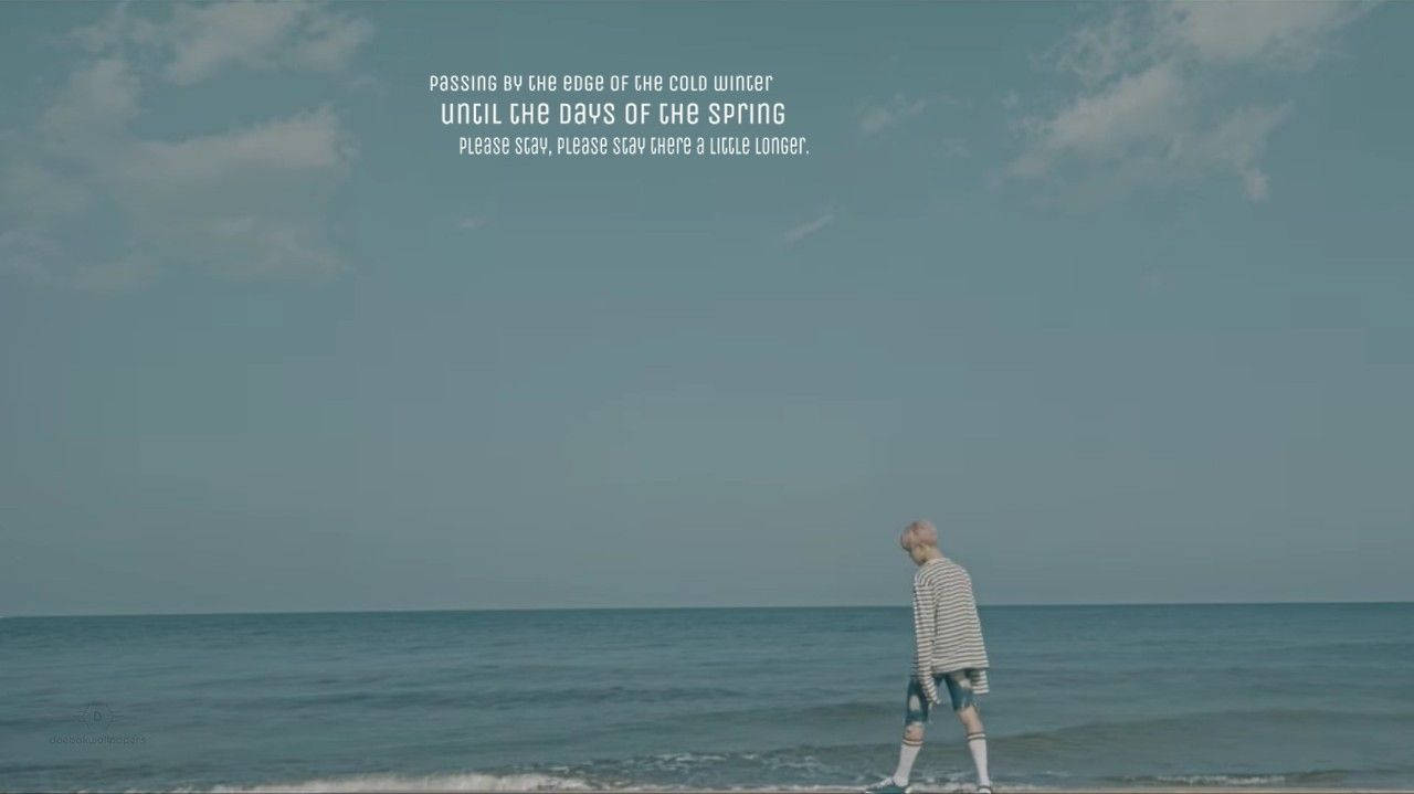 Esteettinen Bts Jimin Rannalla Taustakuvat
