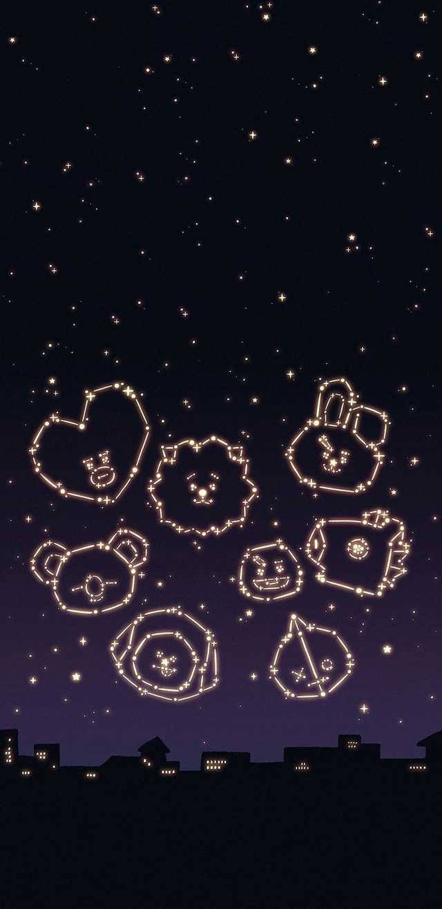 Esteettinen BTS BT21 Tähdistö Taustakuvat