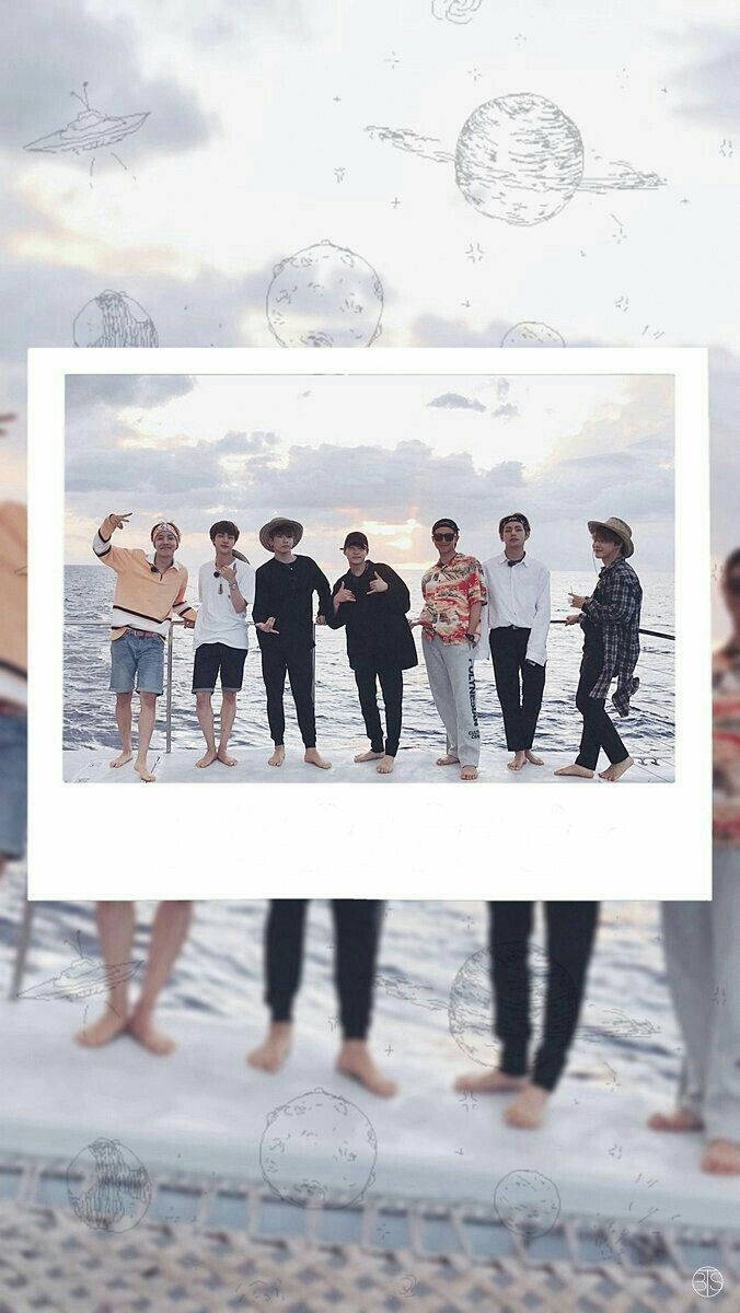 Esteettinen BTS-jahdin polaroid Taustakuvat