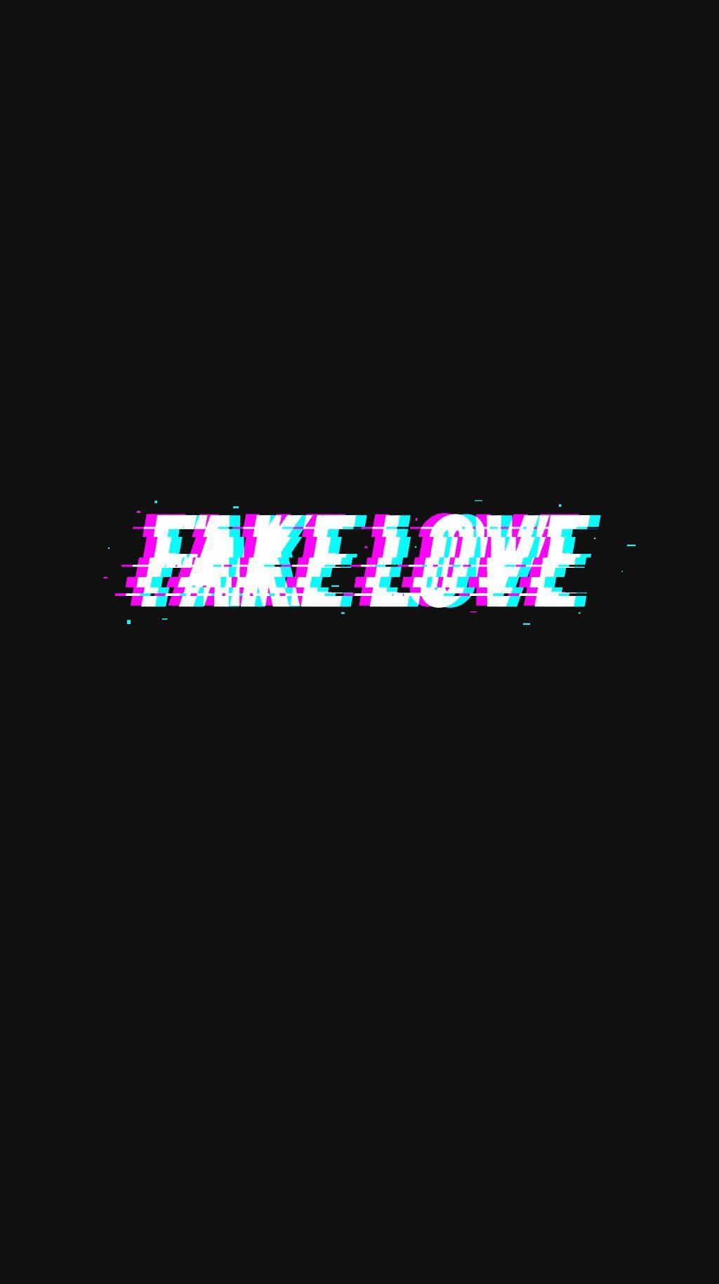 Esteettinen BTS Fake Love glitch-efekti Taustakuvat