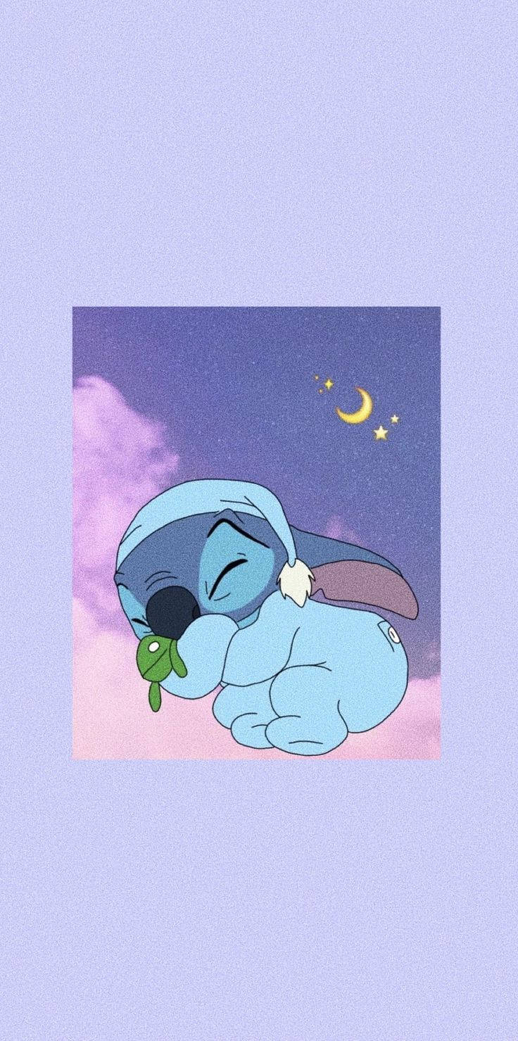 Esteettinen Disney Stitch -sarjakuva pilvellä Taustakuvat