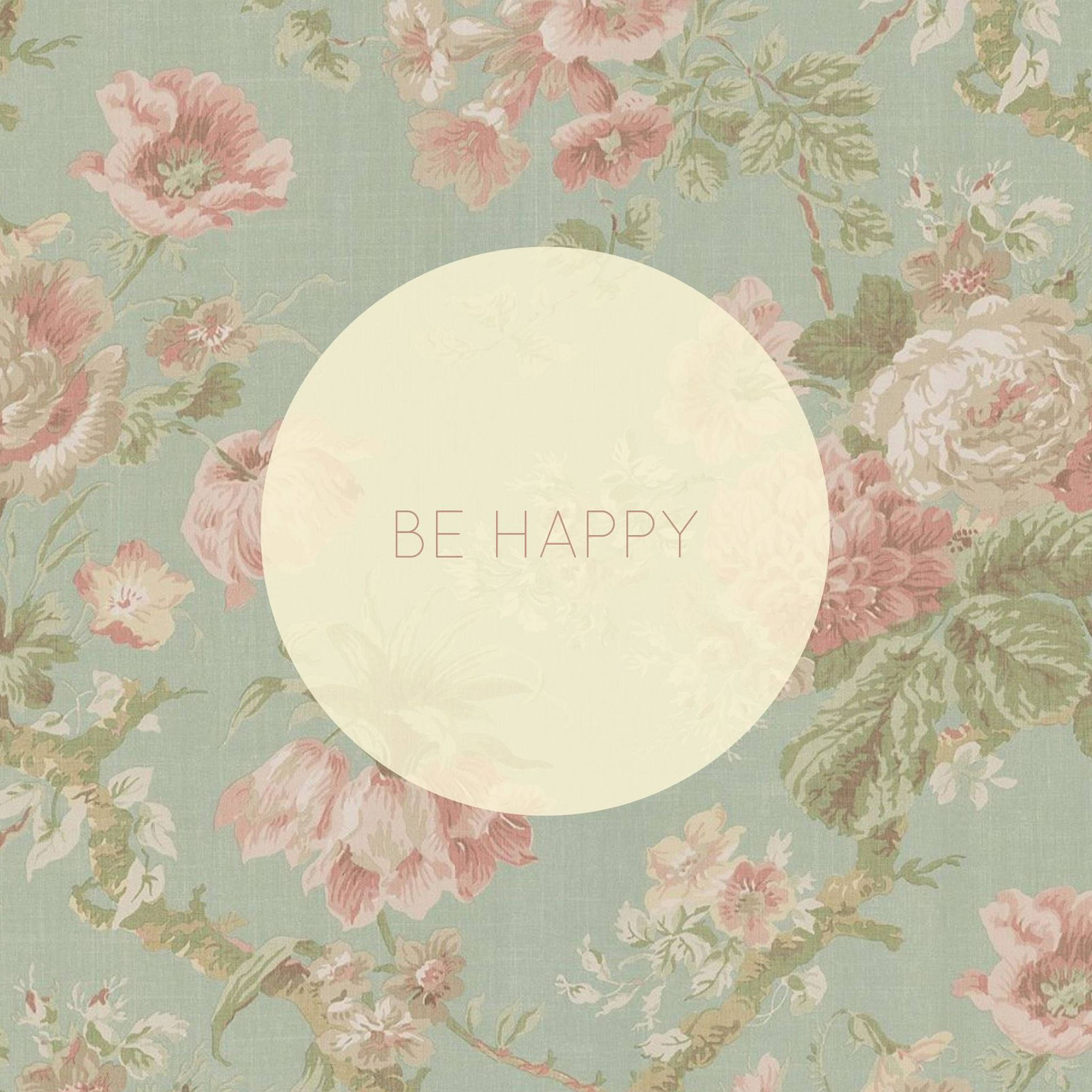 Esteettinen iPad Be Happy Taustakuvat