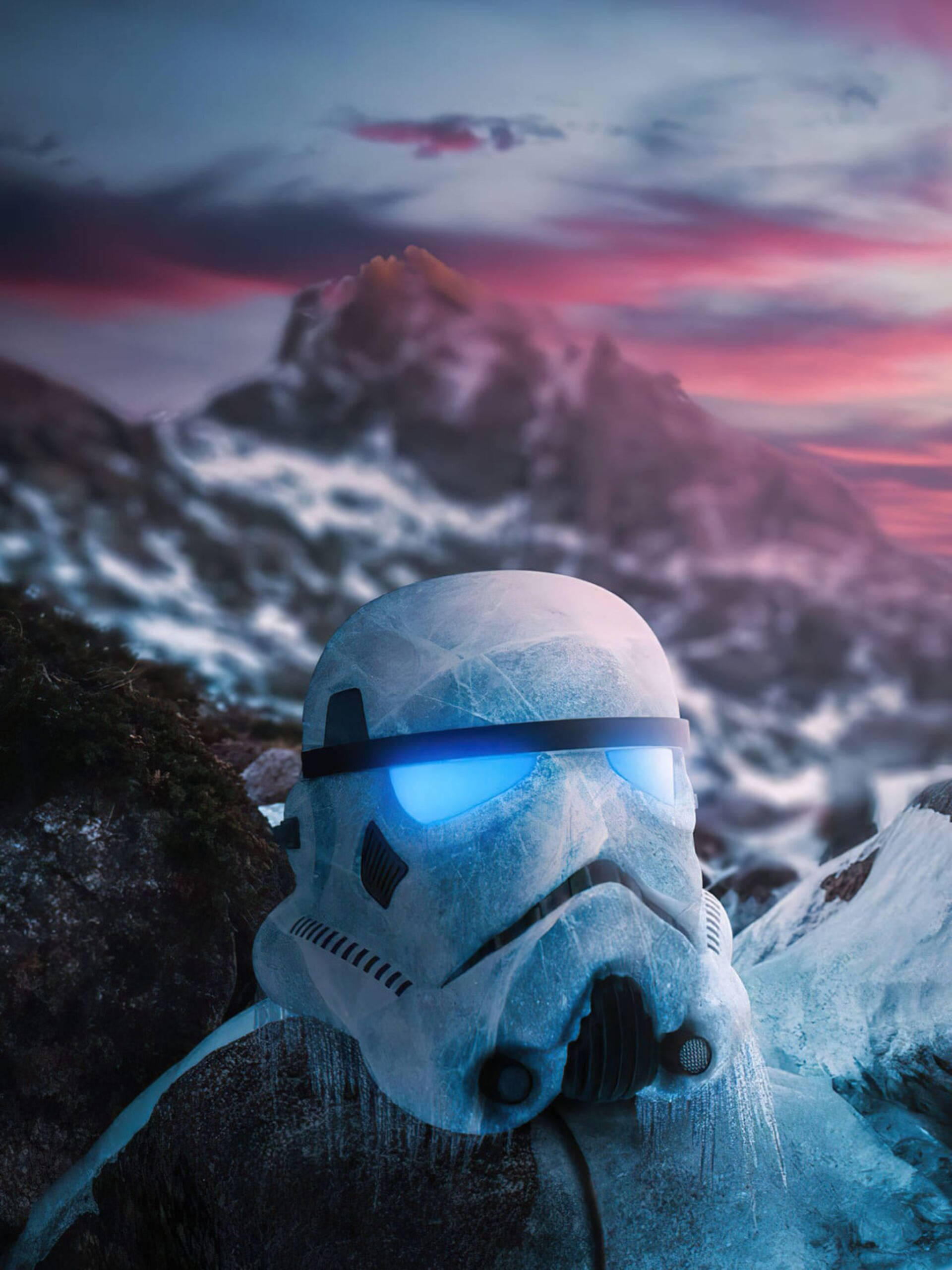 Esteettinen iPad-jäinen Stormtrooper Taustakuvat