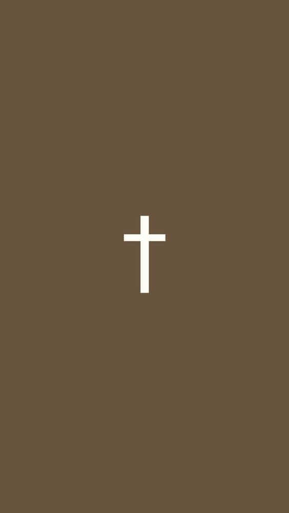 Esteettinen Jeesus-risti Minimalistinen Ruskea Esteettinen Taustakuvat