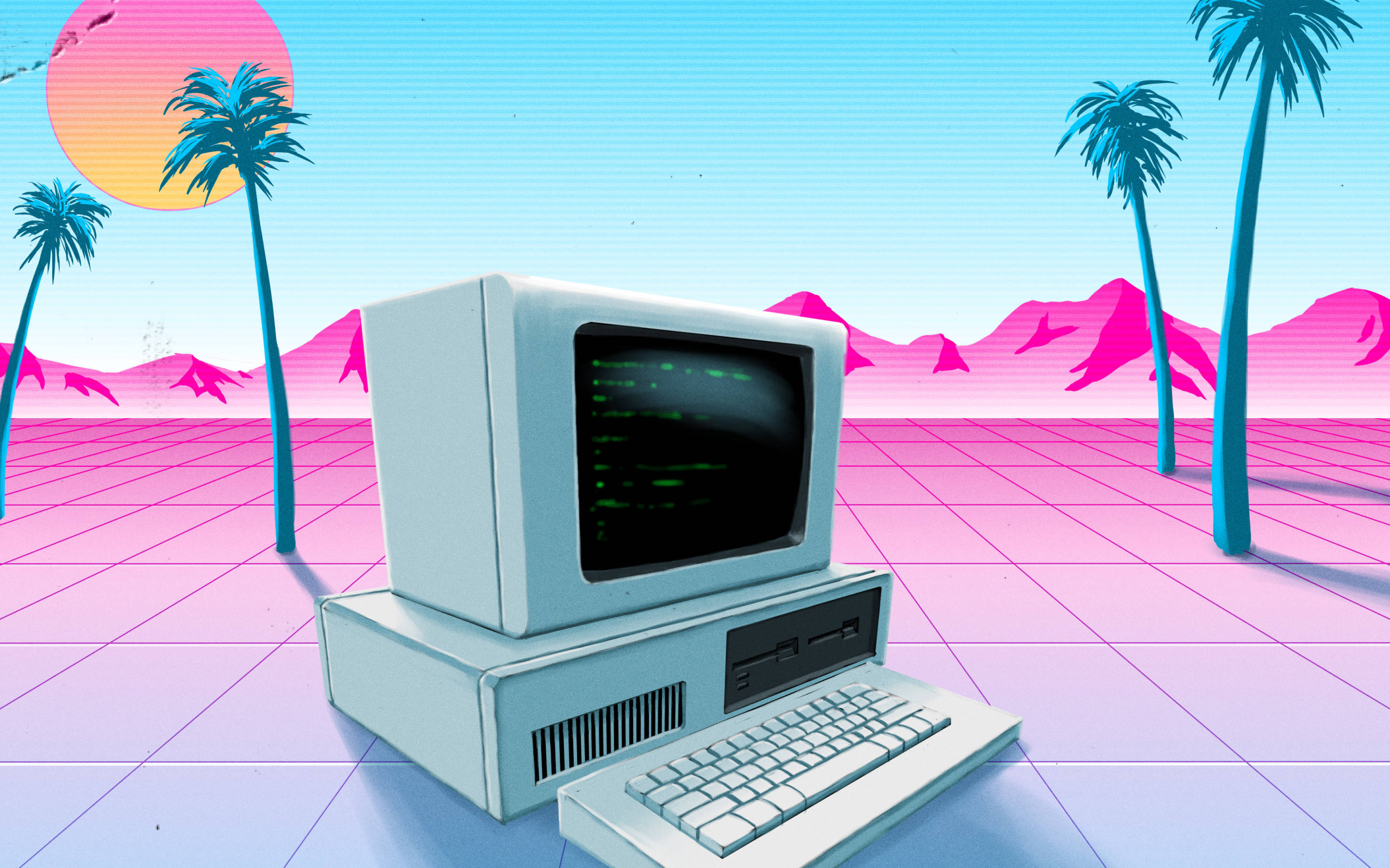 Esteettinen MacBook 3D-tietokonetaide Taustakuvat