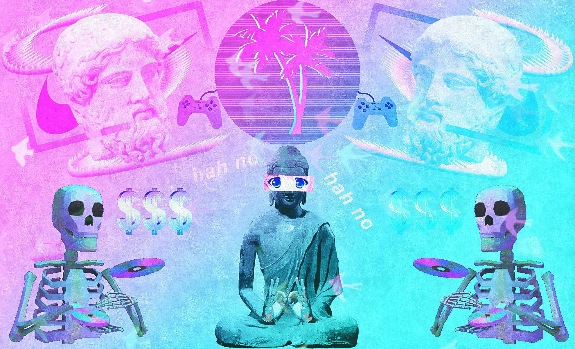 Esteettinen poika Vaporwave-taiteessa Taustakuvat