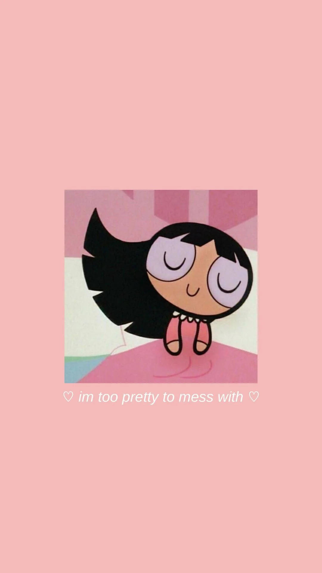 Esteettinen sarjakuva Powerpuff-tyttö Blossom Taustakuvat