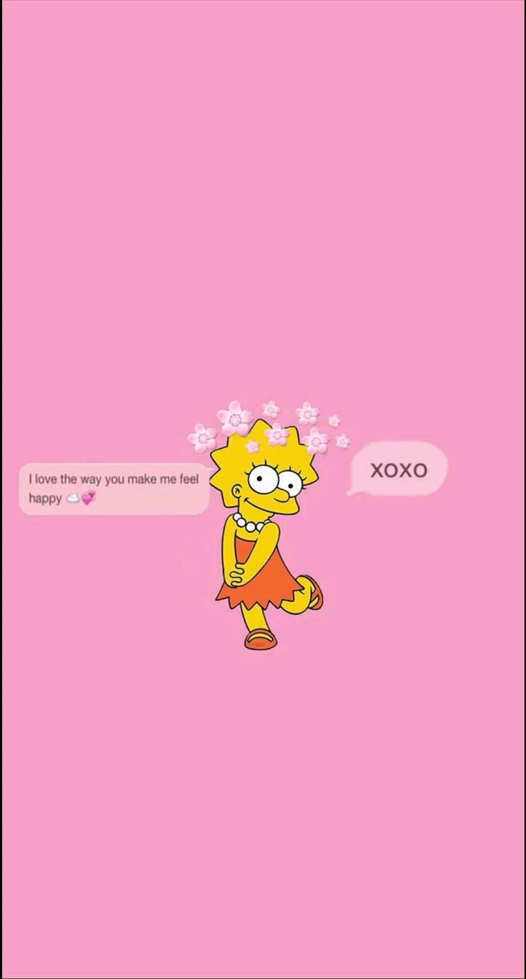 Esteettinen sarjakuva viehättävä Lisa Simpson Taustakuvat
