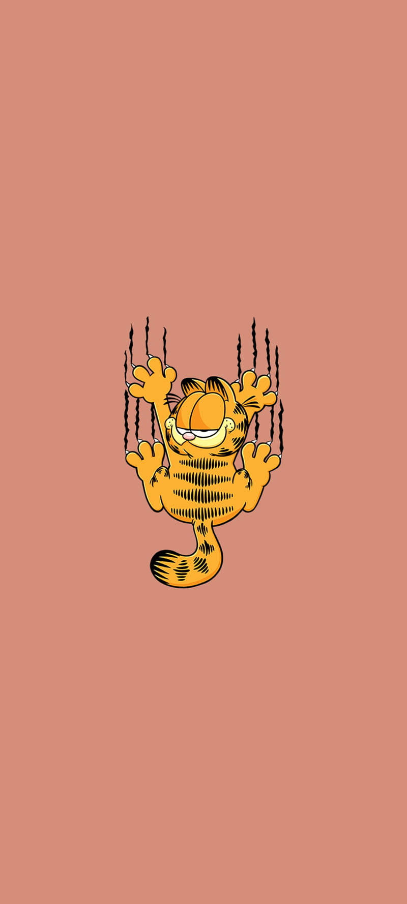 Esteettinen sarjakuvamainen sotkuinen Garfield repimässä Taustakuvat